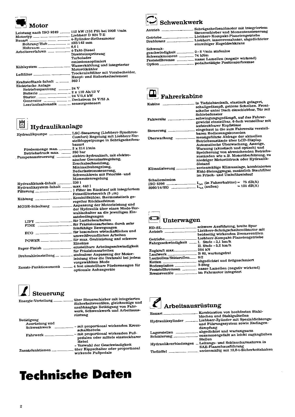 Liebherr R924 Litronic Hydraulikbagger Manuel d'instructions Manuel d'entretien