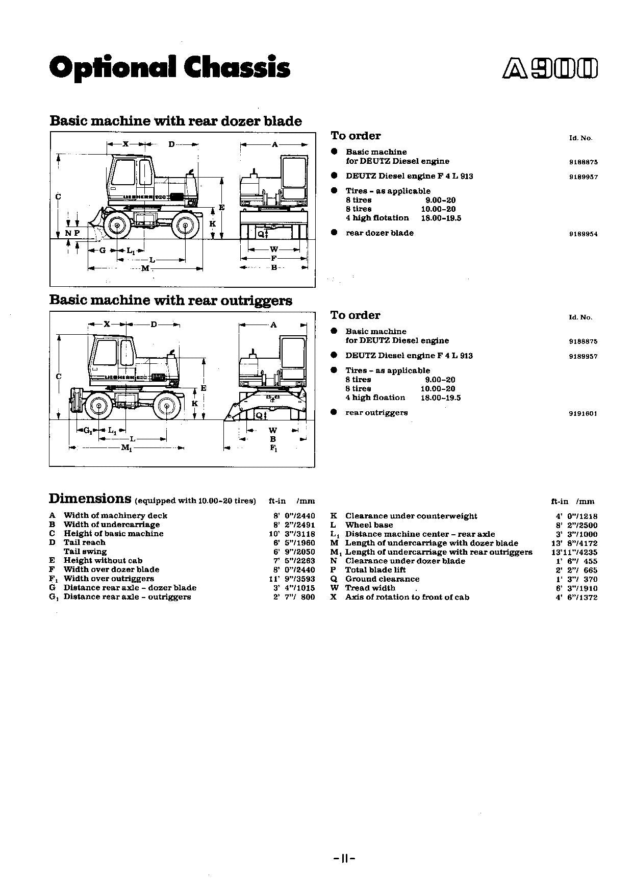 Liebherr A900 B Bagger Bedienungsanleitung