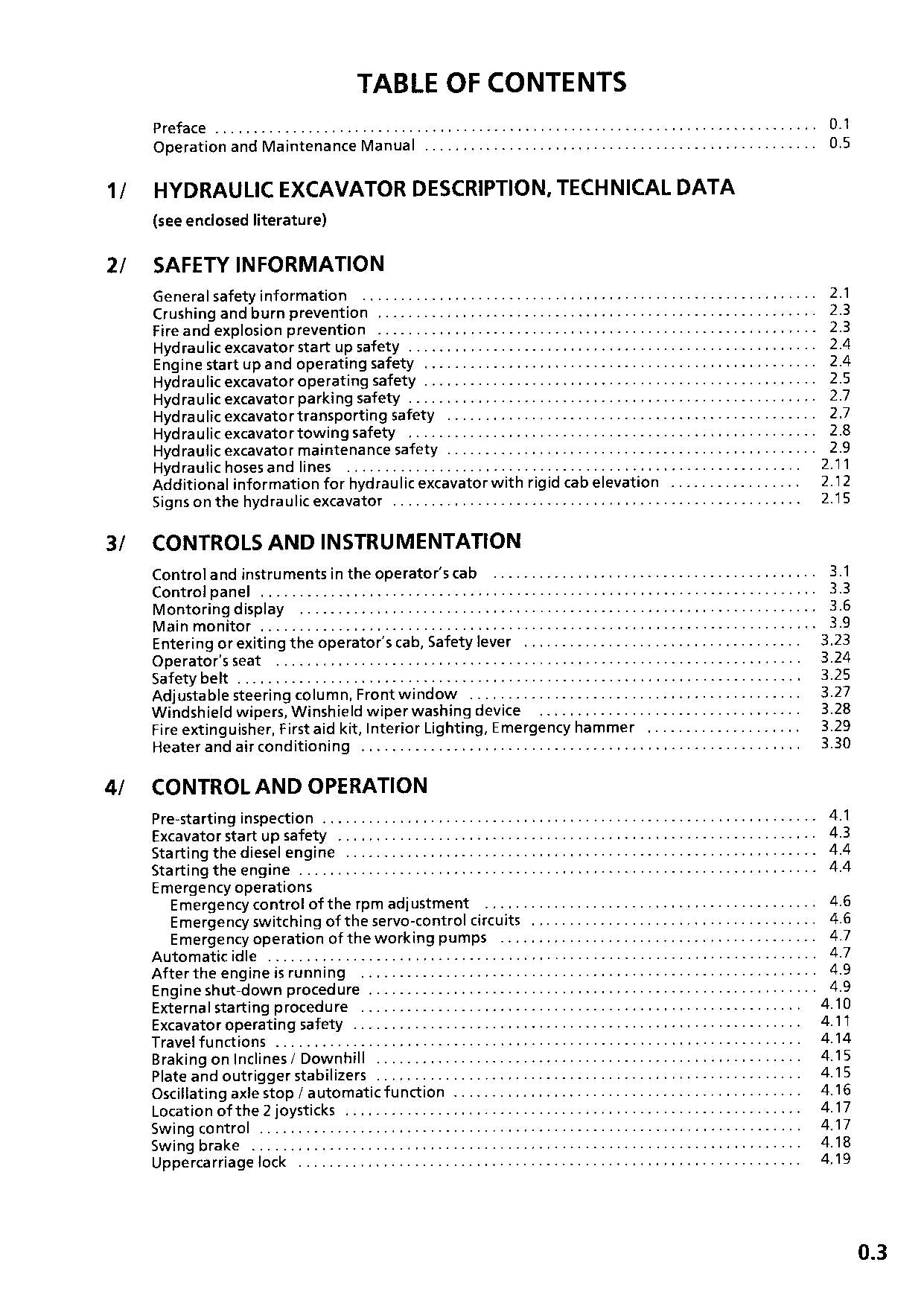 Liebherr A944 HD Litronic Excavator Operators manual