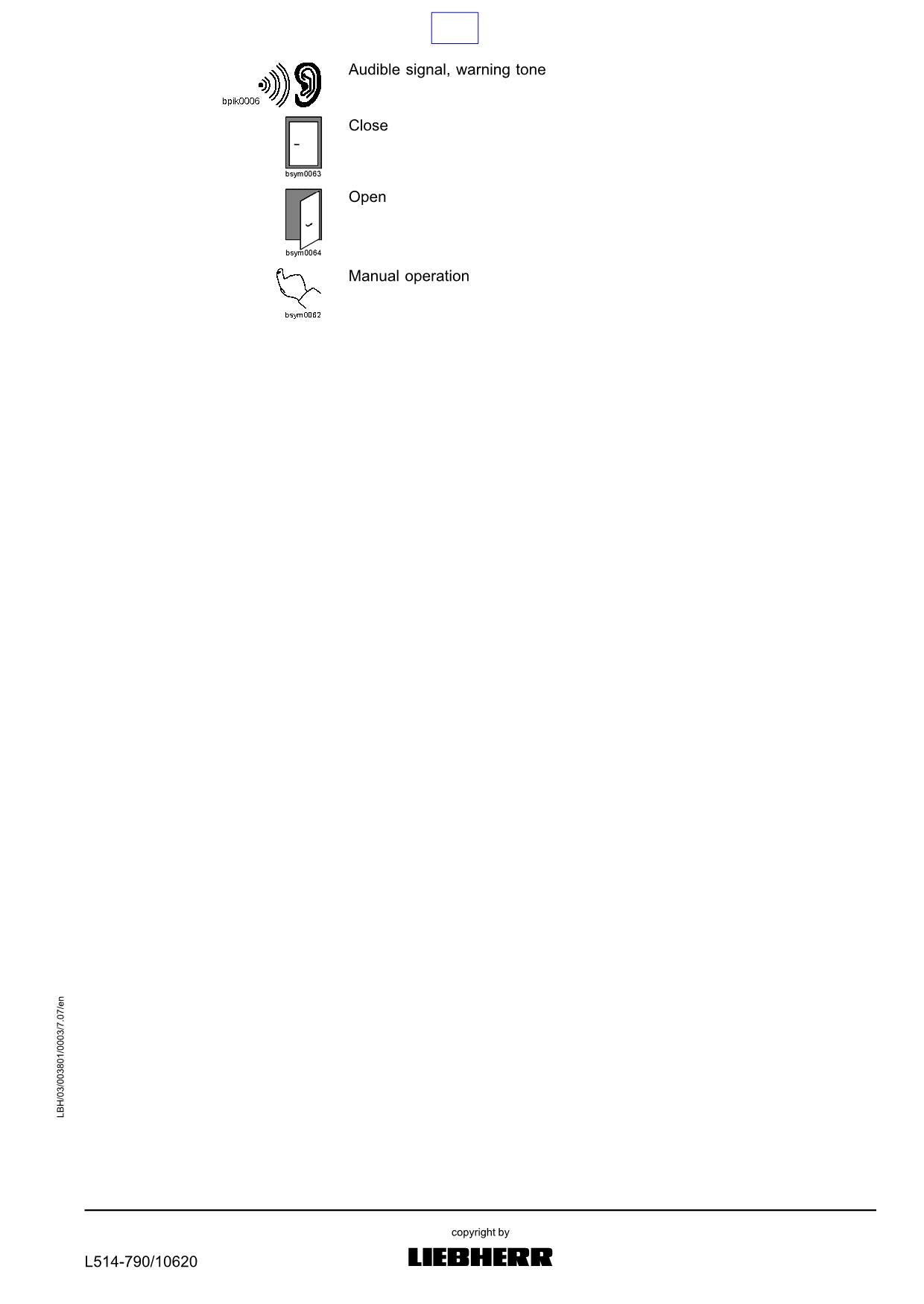 Liebherr L514 Wheel Loader Operators manual