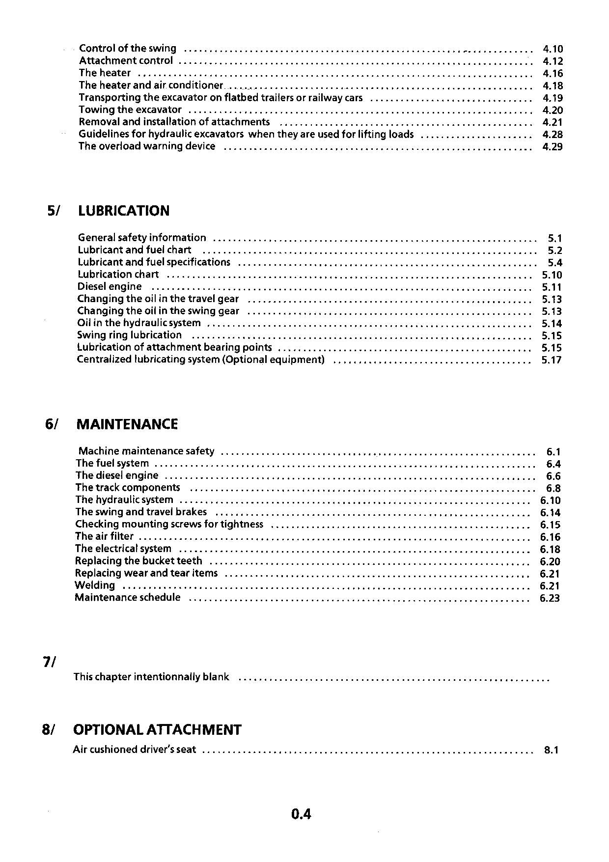 Liebherr R912 Litronic Excavator Operators manual serial 2001