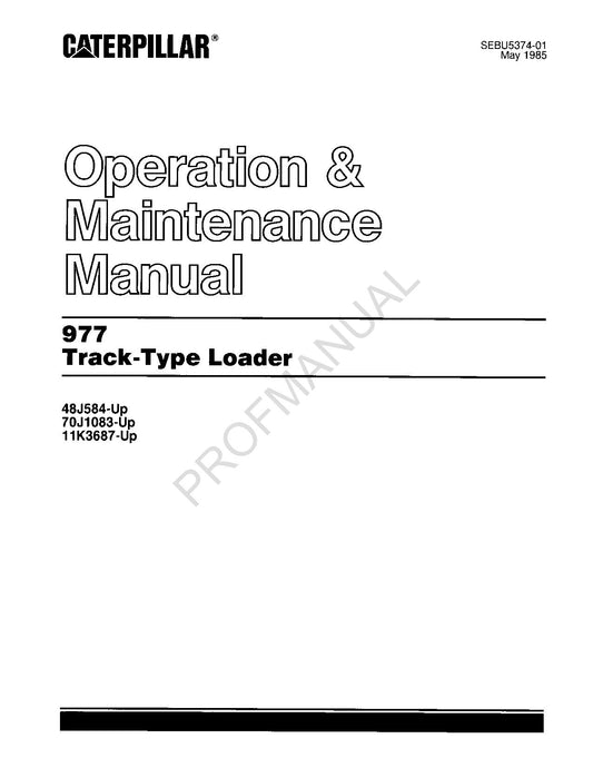 Bedienungs- und Wartungshandbuch für den Raupenlader Caterpillar 977