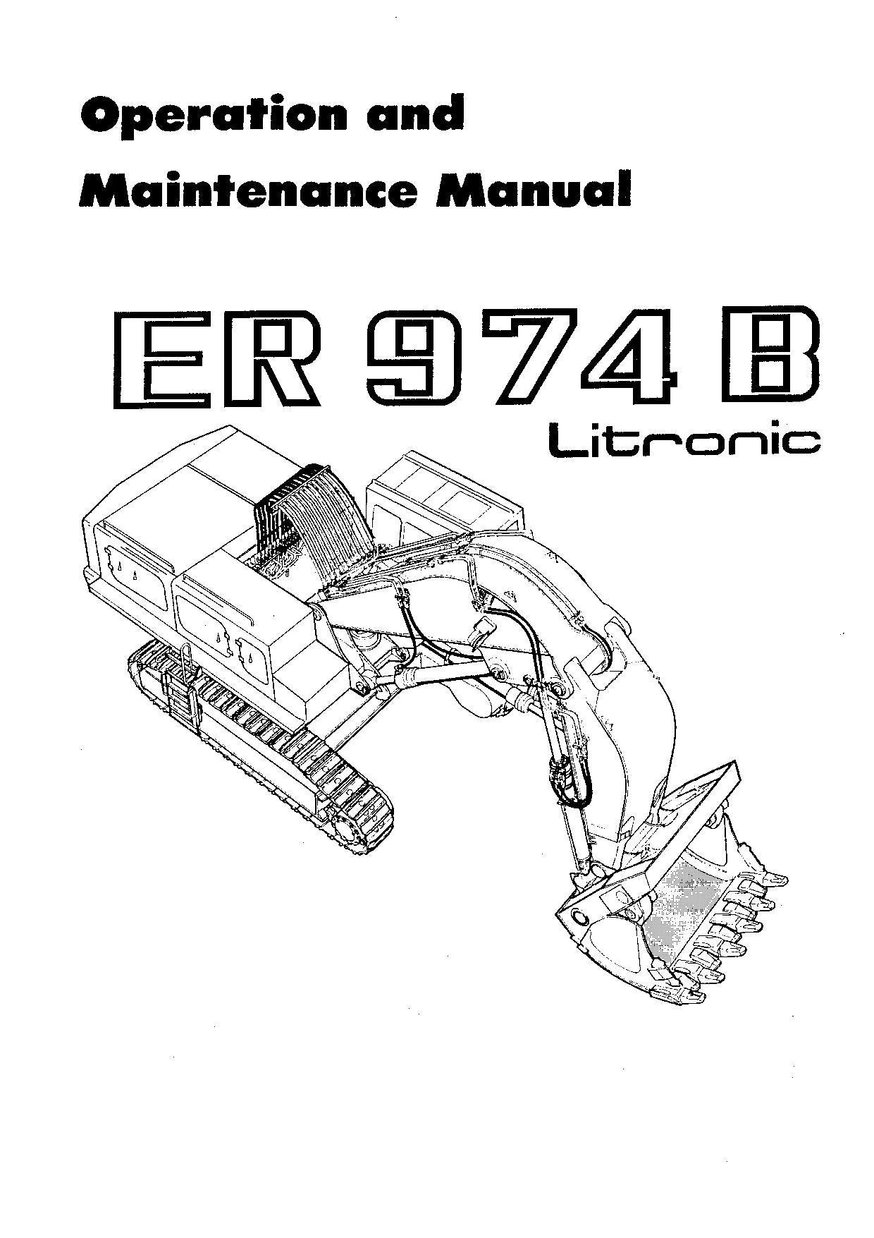 Manuel d'utilisation de la pelle Liebherr ER974 B Litronic C MT