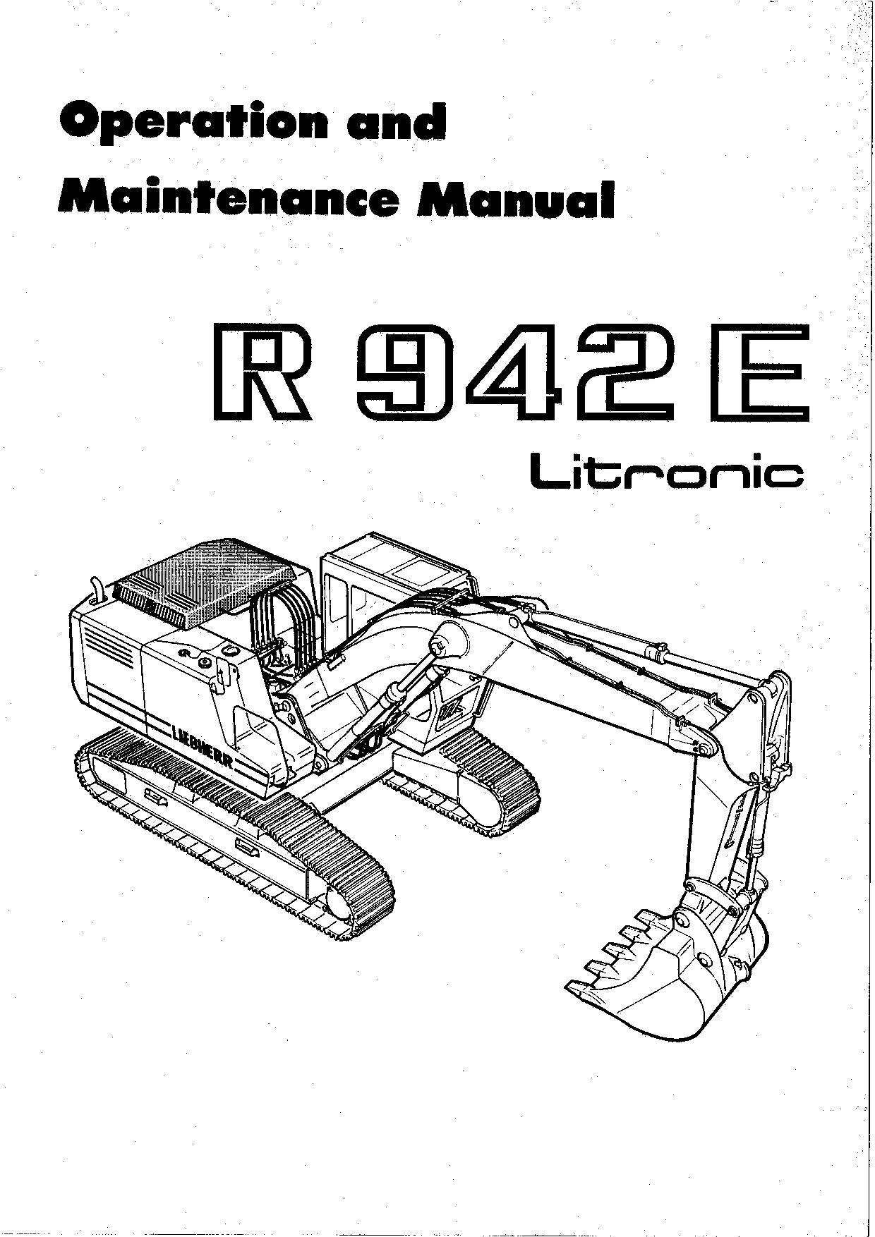 Manuel d'utilisation de la pelle Liebherr R942 Litronic série 566/101