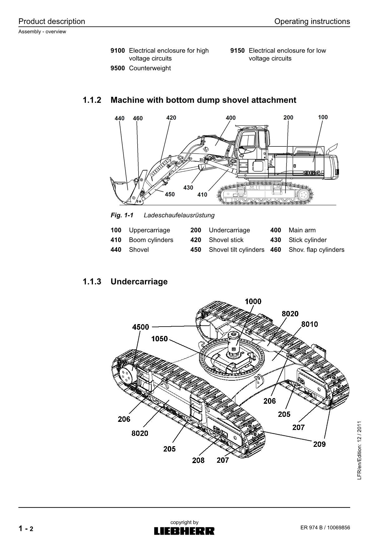 Manuel d'utilisation de la pelle Liebherr ER974 B