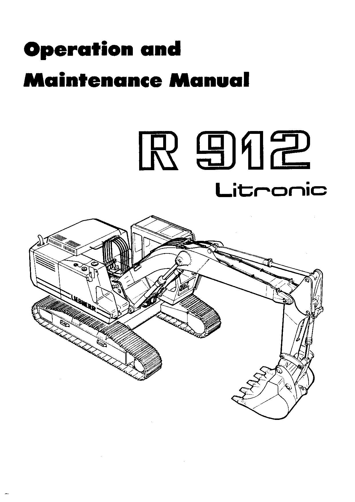 Manuel d'utilisation de la pelle Liebherr R912 Litronic série 4001