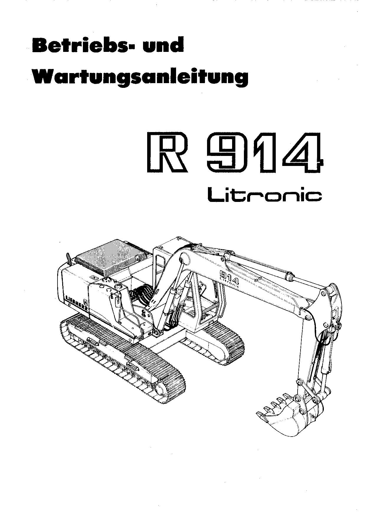 Liebherr R914 Litronic Hydraulikbagger Manuel d'instructions 8504061