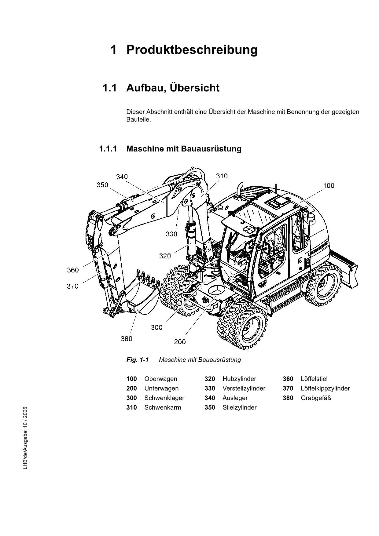 Liebherr A311 Litronic Hydraulikbagger Betriebsanleitung ser 718/26396