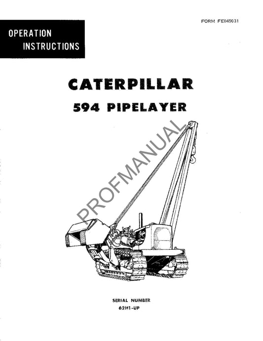 Manuel d'entretien des opérateurs de poseurs de canalisations Caterpillar 594