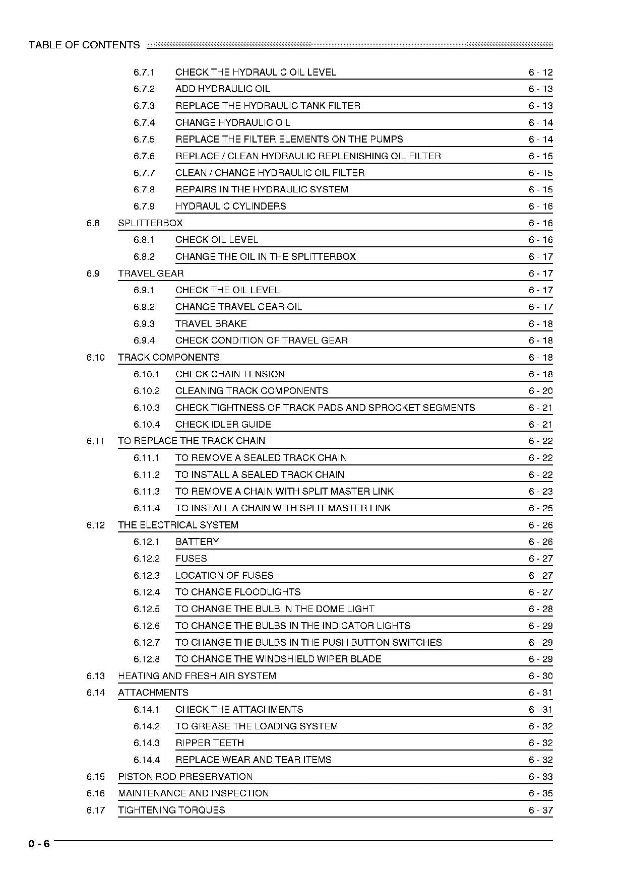 Liebherr LR631 C LR641 CRAWLER LOADER Operators manual