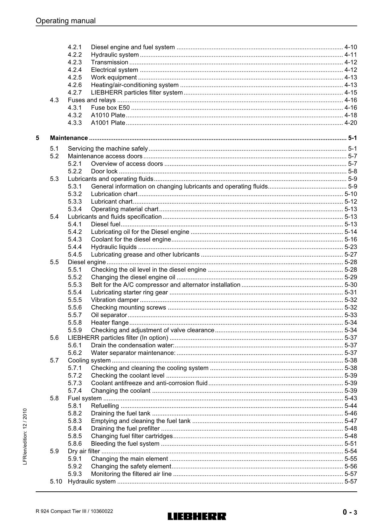 Liebherr R924 Compact TieRIII Excavator Operators manual serial 27686