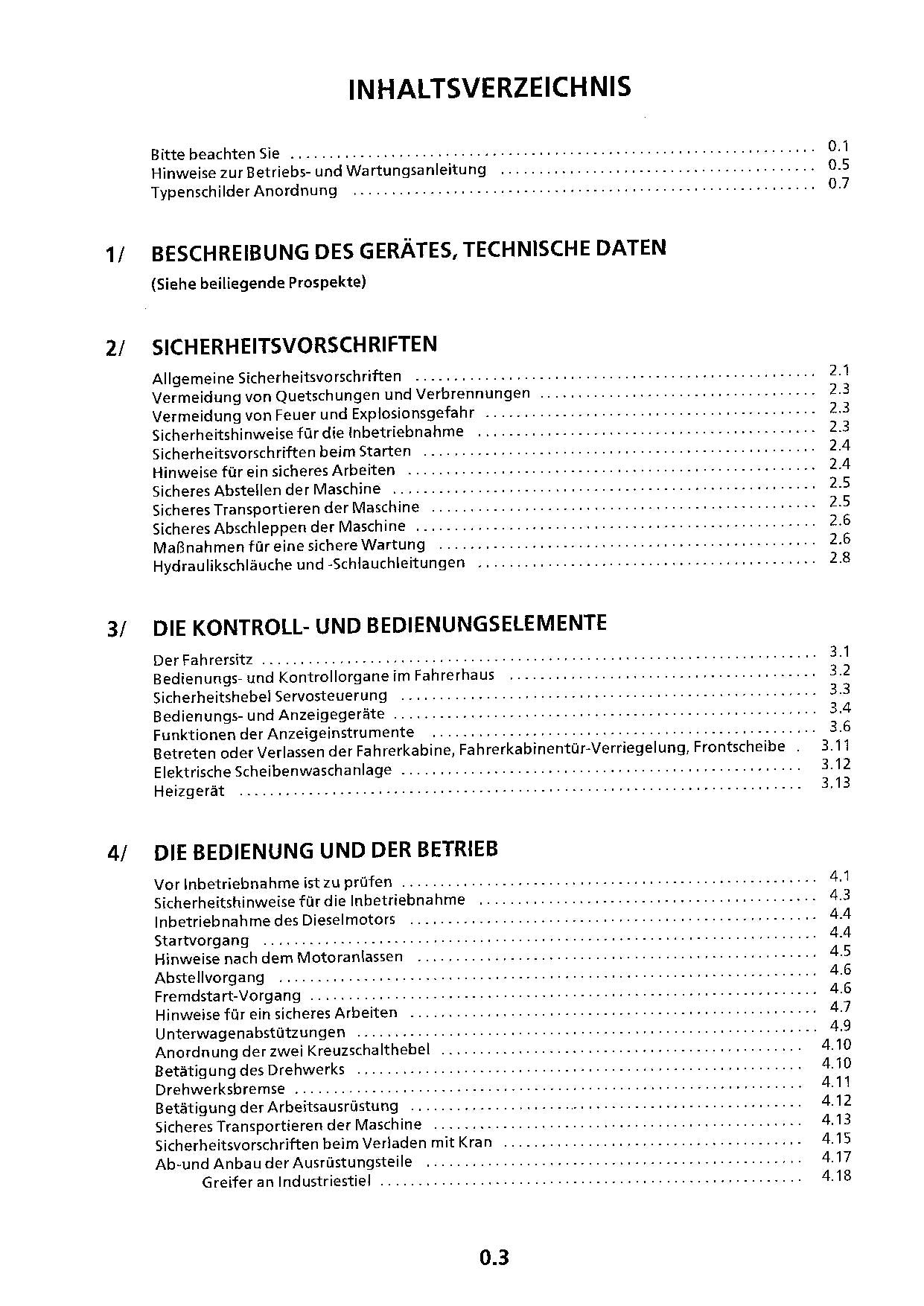 Ensacheuse Liebherr A902 MateriaL Handler Betriebsanleitung Wartungsanleitung