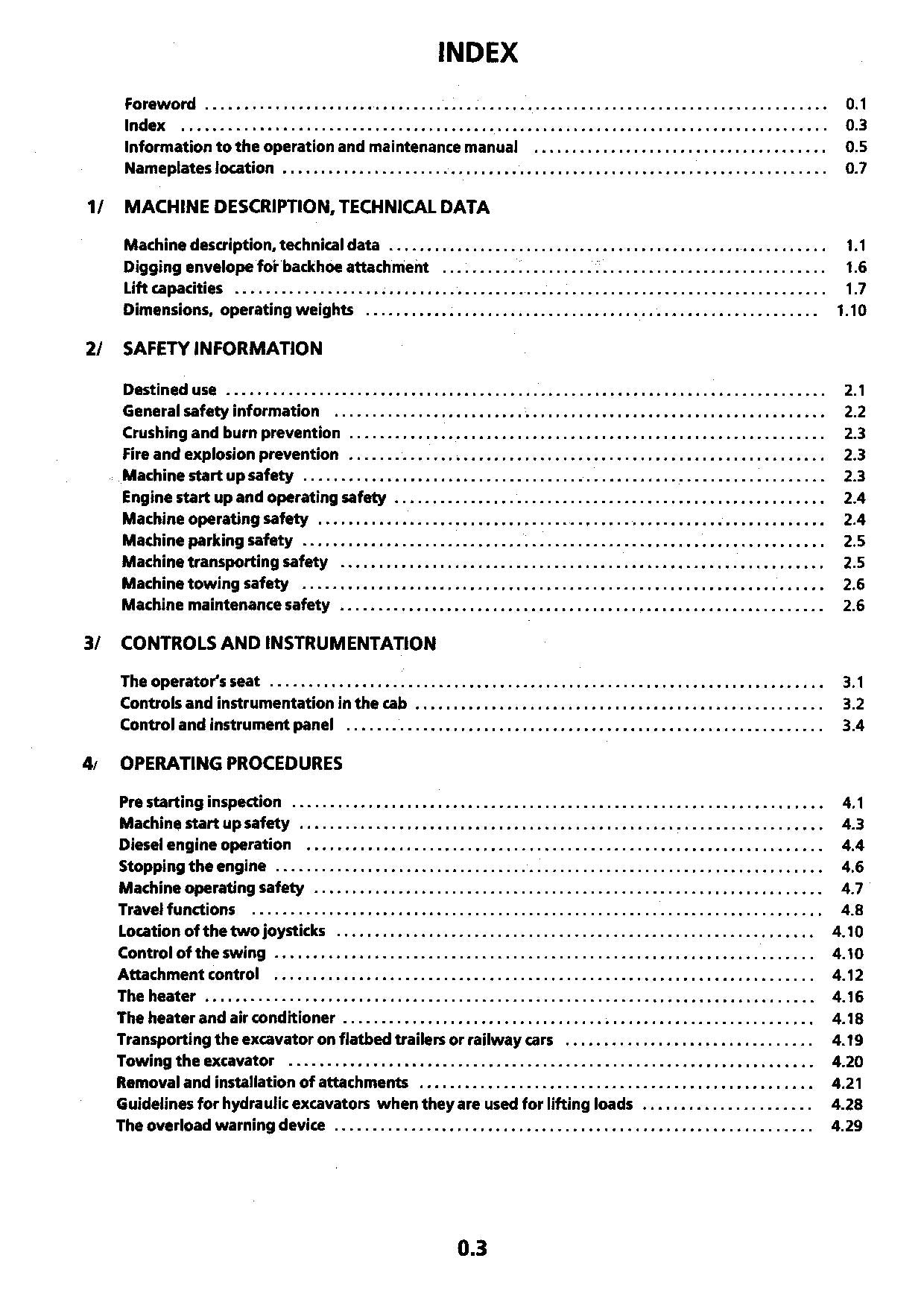 Liebherr R932 Litronic Excavator Operators manual serial 3001