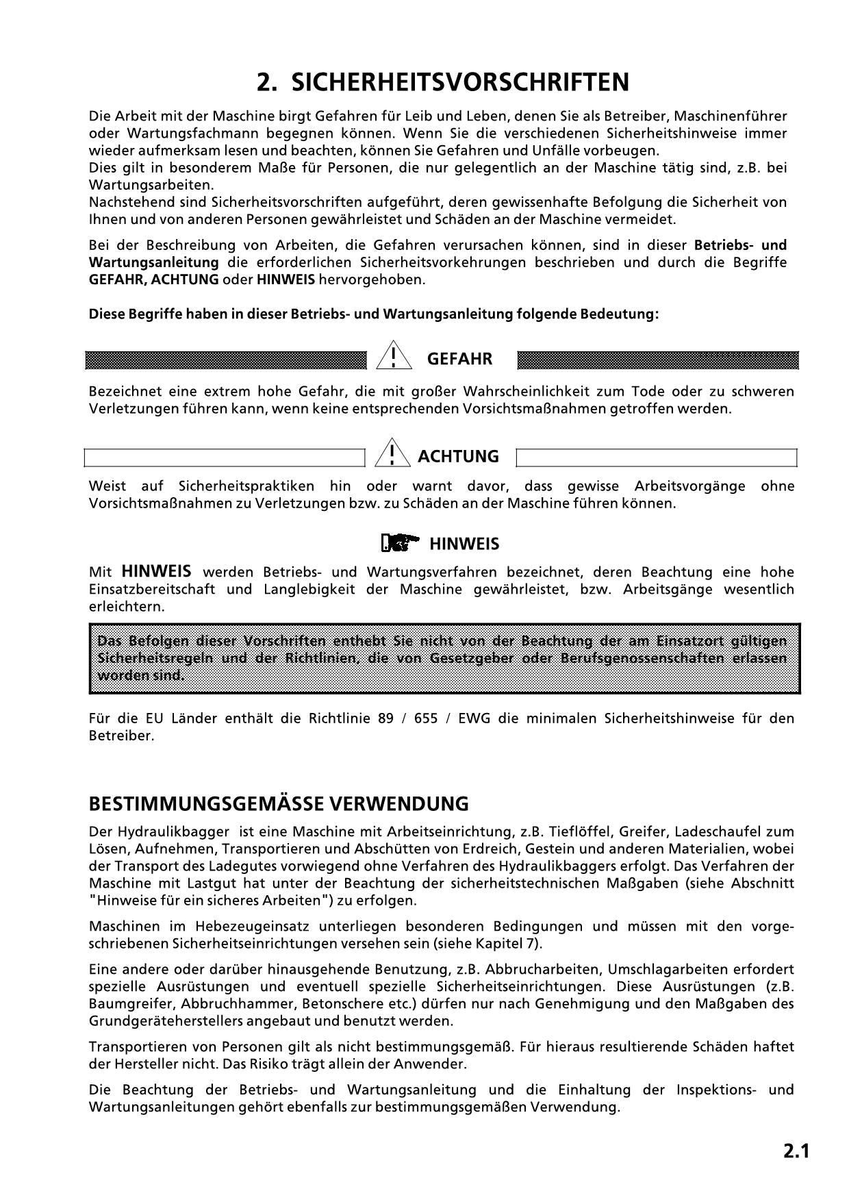 Ensacheuse Liebherr A924 A924 HD Litronic Betriebsanleitung Wartungsanleitung