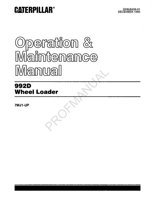 Wartungshandbuch für den Radlader Caterpillar 992D