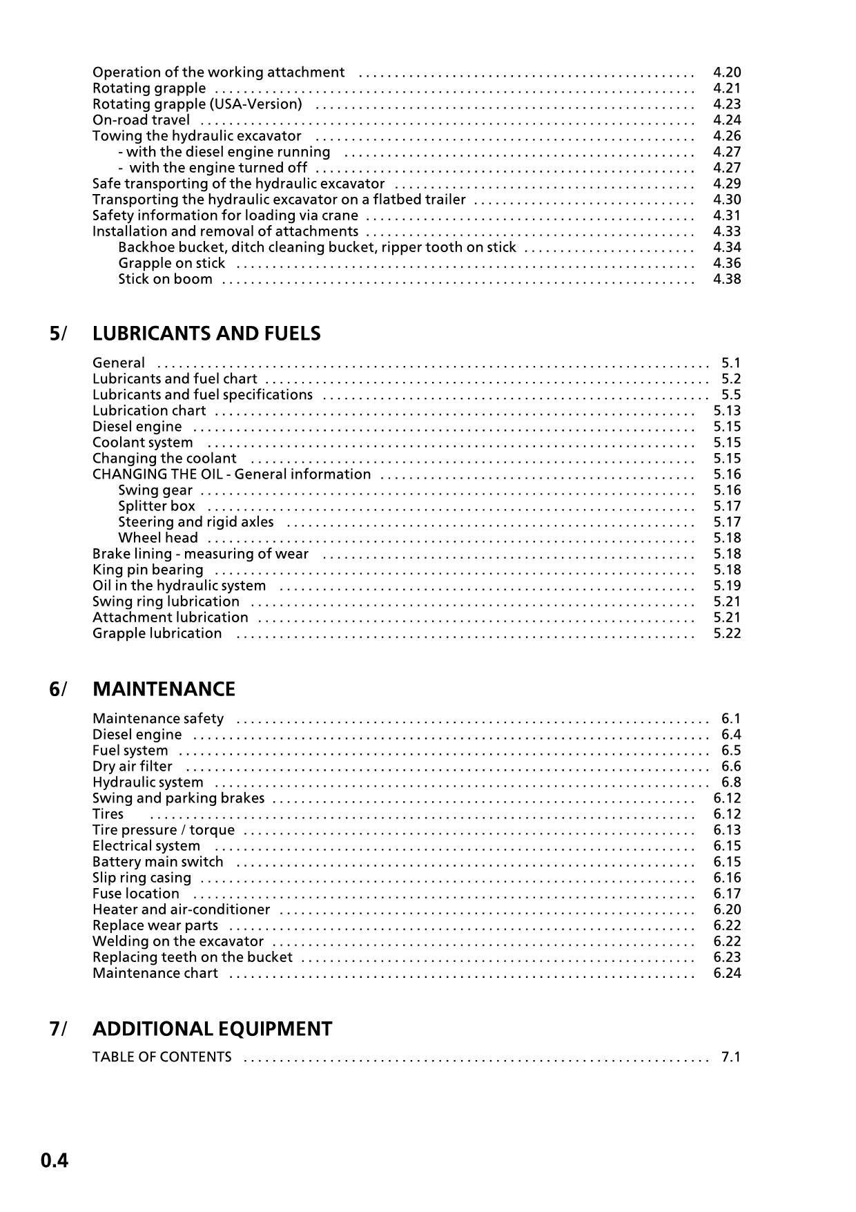 Liebherr A908 B Excavator  Operators manual