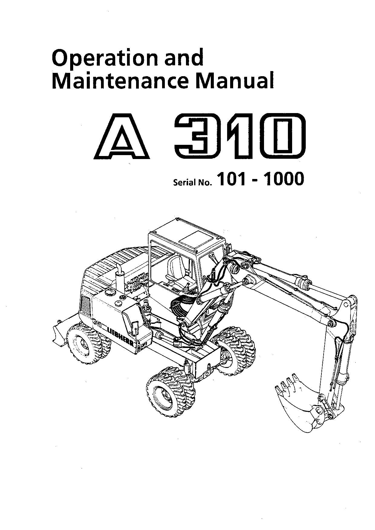 Liebherr A310 Bagger Bedienungsanleitung