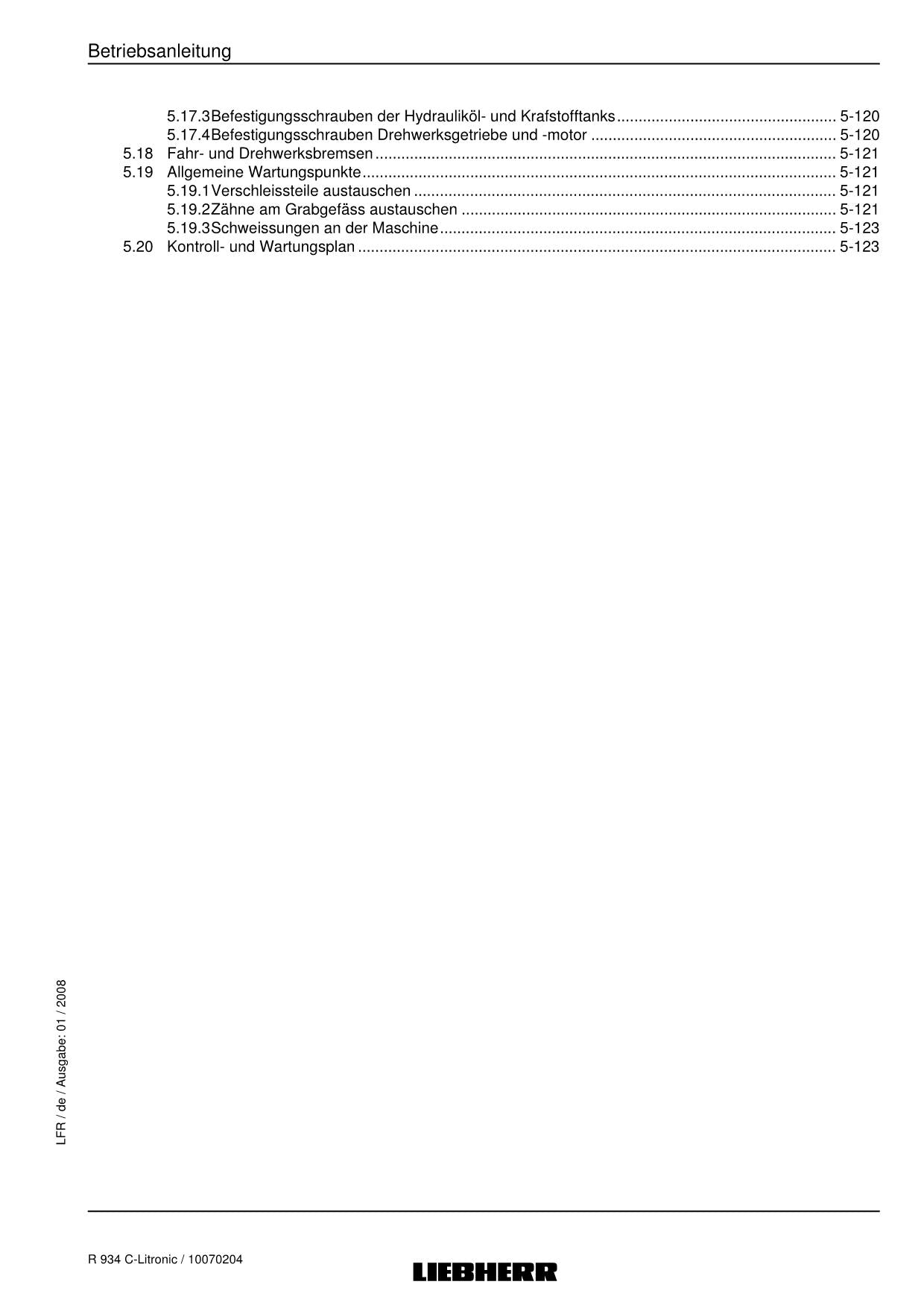 Liebherr R934 C-Litronic Hydraulikbagger Manuel d'instructions