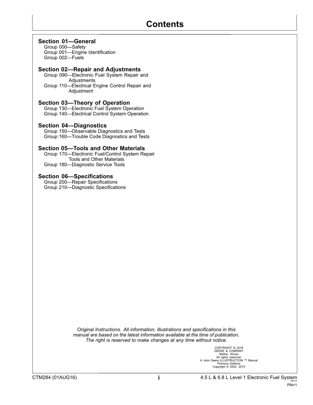 John Deere POWERTECH 4.5 L 6.8 L Engine Fuel Service Manual WORLDWIDE EDITION