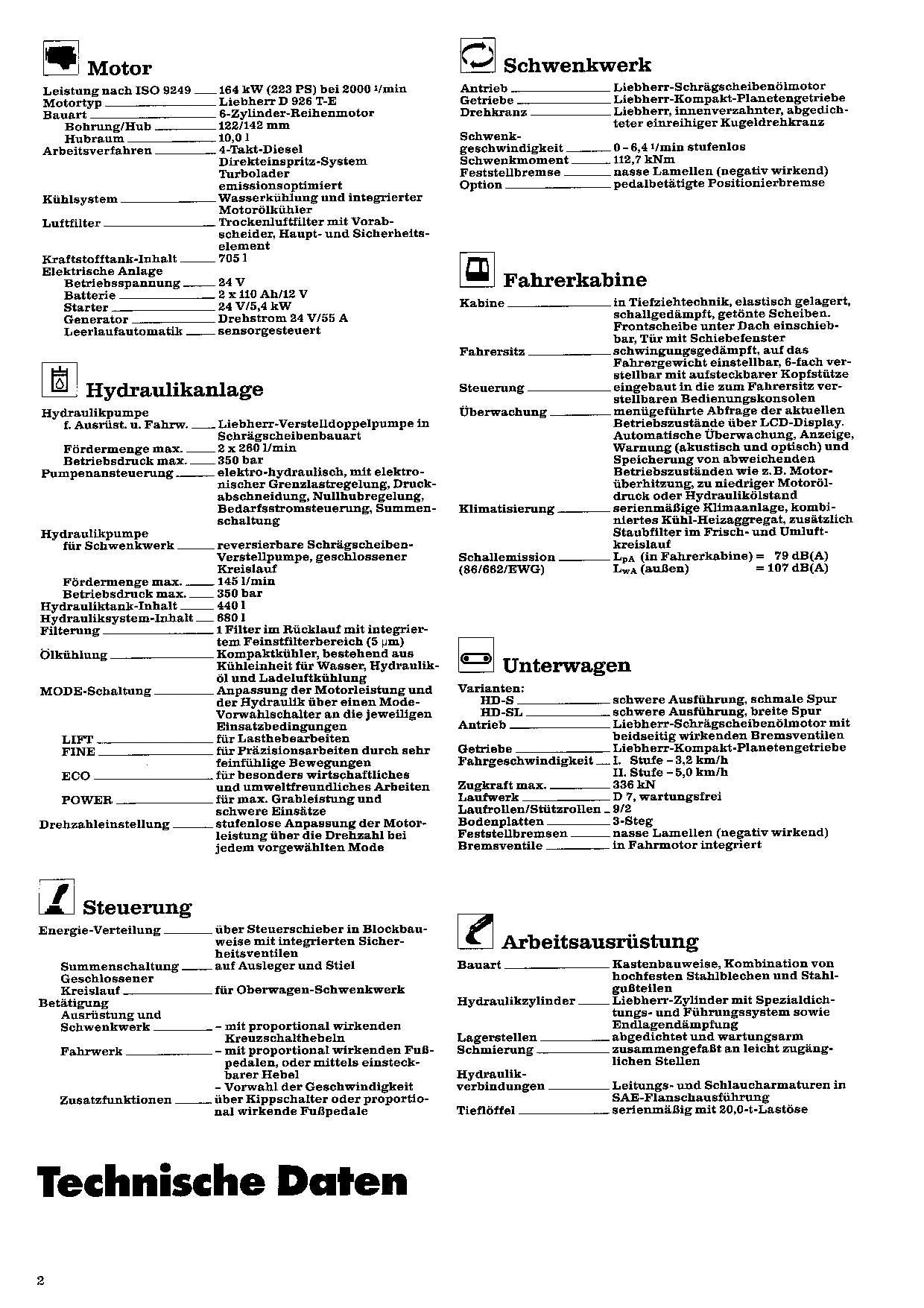 Liebherr R944 Litronic Hydraulikbagger Manuel d'instructions Manuel d'entretien