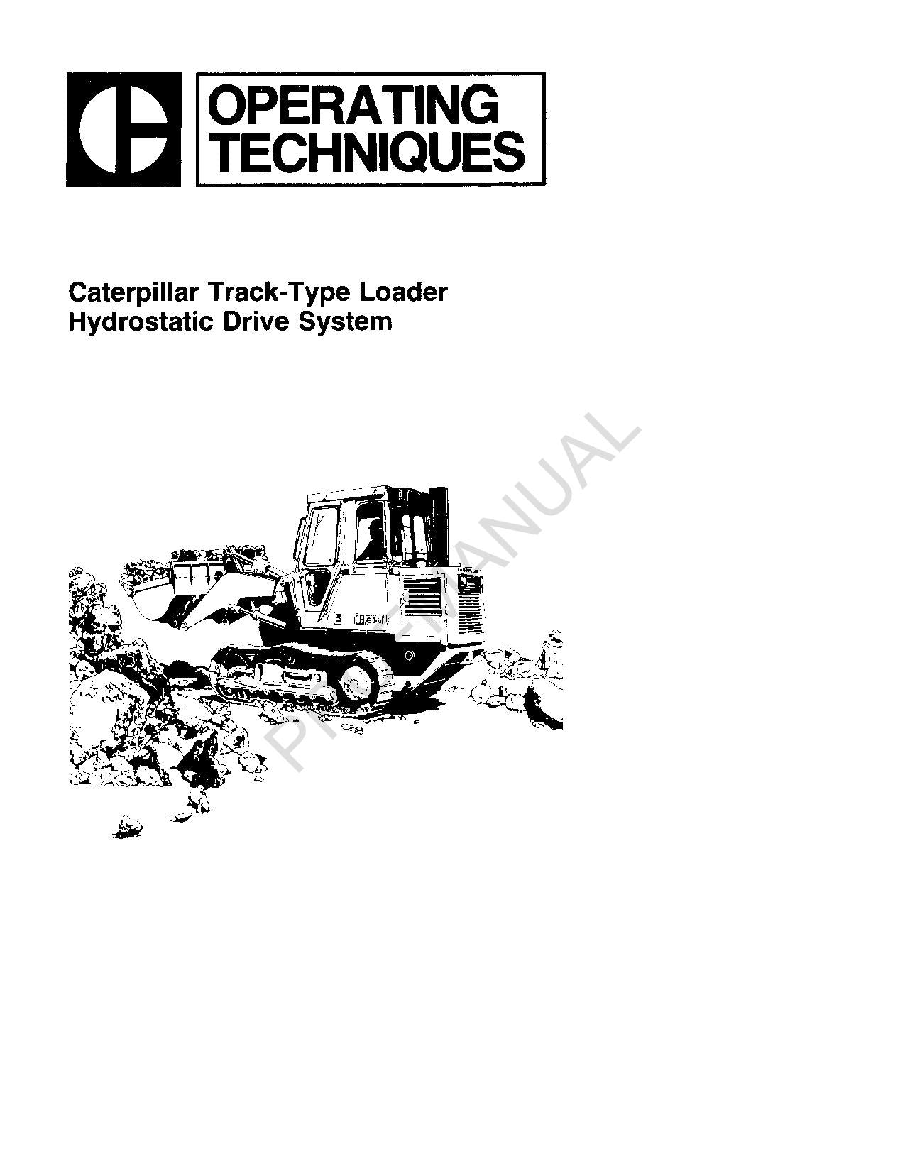 Caterpillar Track Type Loader Hydrostatic Drive System Operators Technique