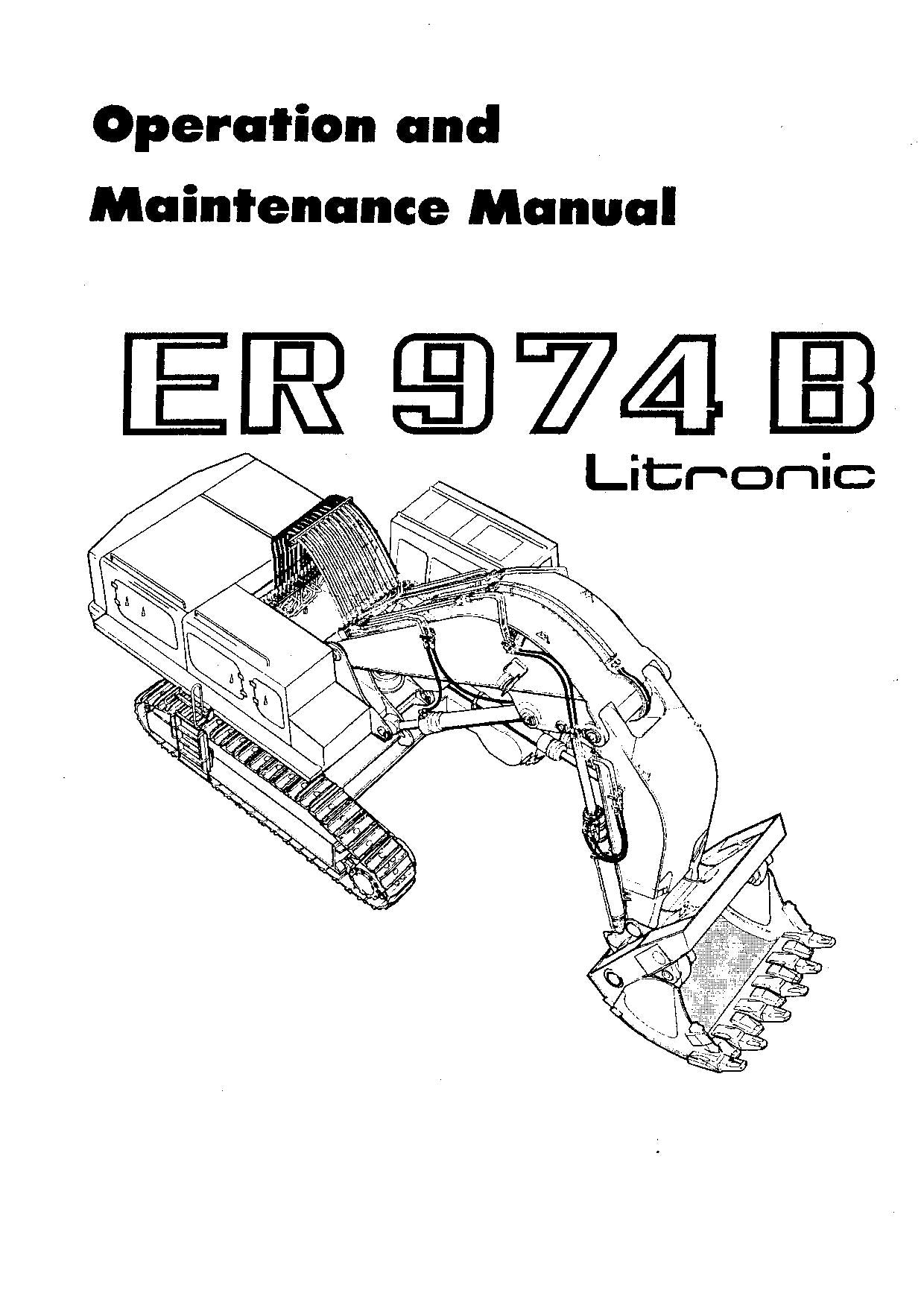 Liebherr ER974 B Litronic Bagger Bedienungsanleitung Serie 622/201