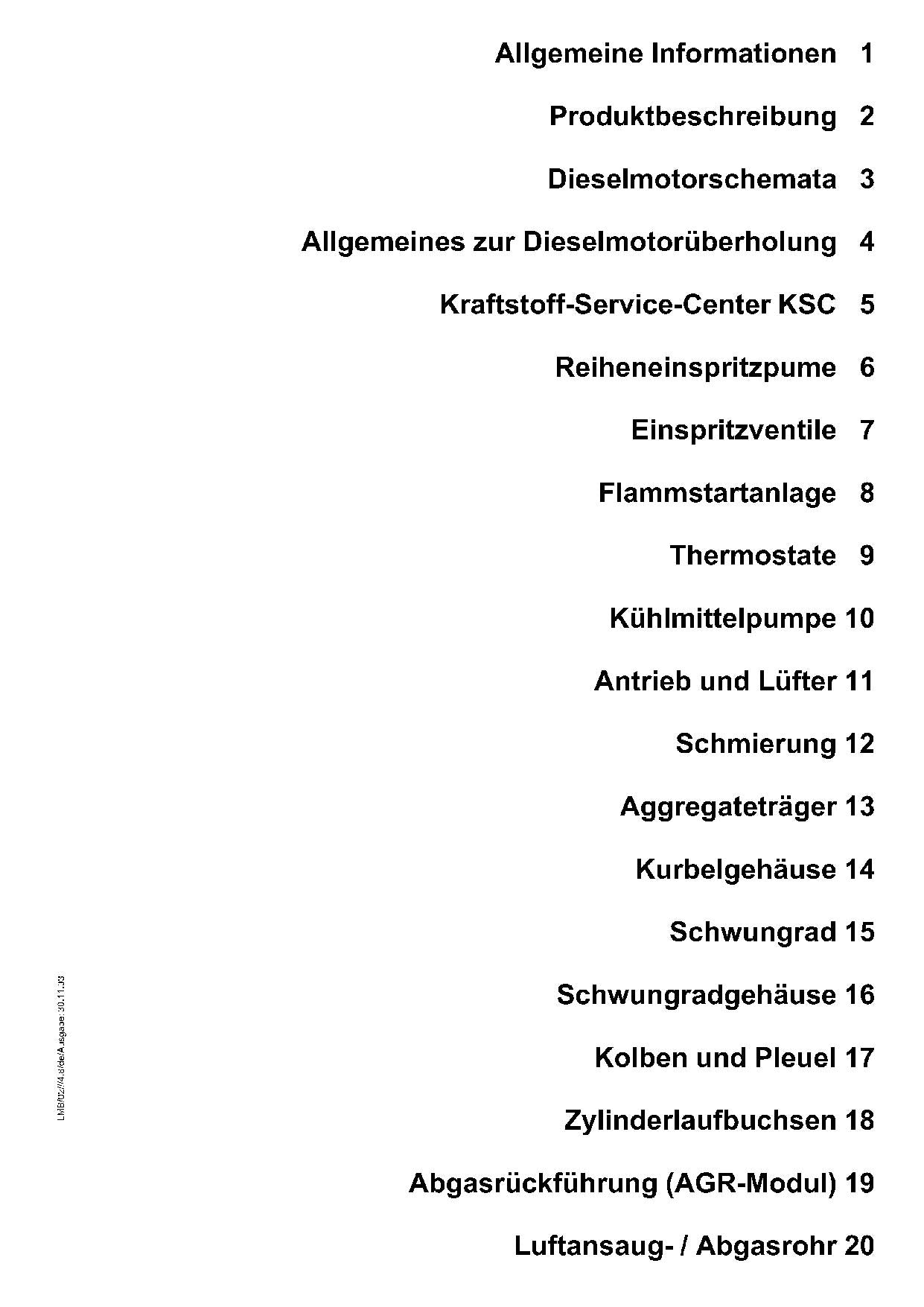 Liebherr D846 TI Dieselmotor Reparaturhandbuch Werkstatthandbuch