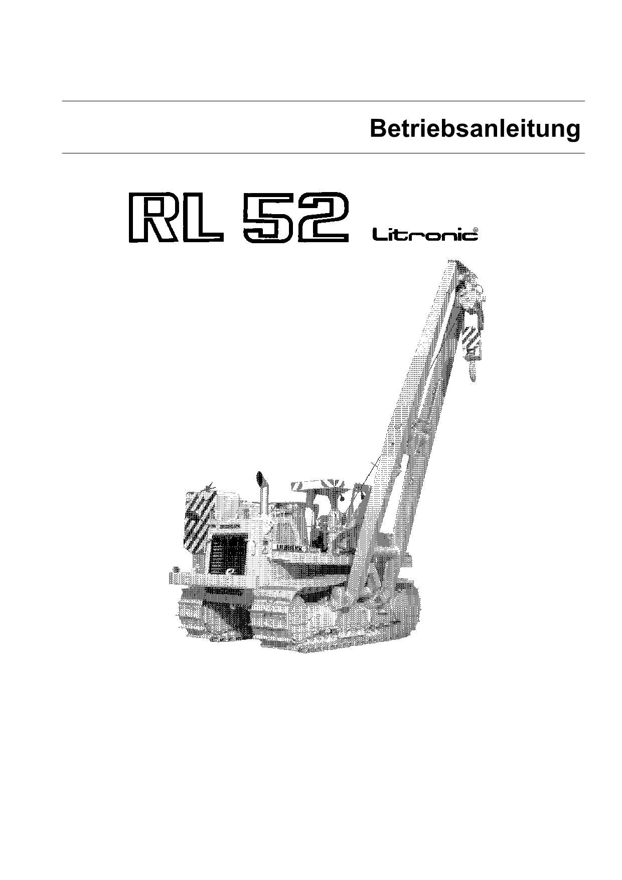 Liebherr RL52 Litronic ROHRLEGER Manuel d'instructions Manuel d'entretien