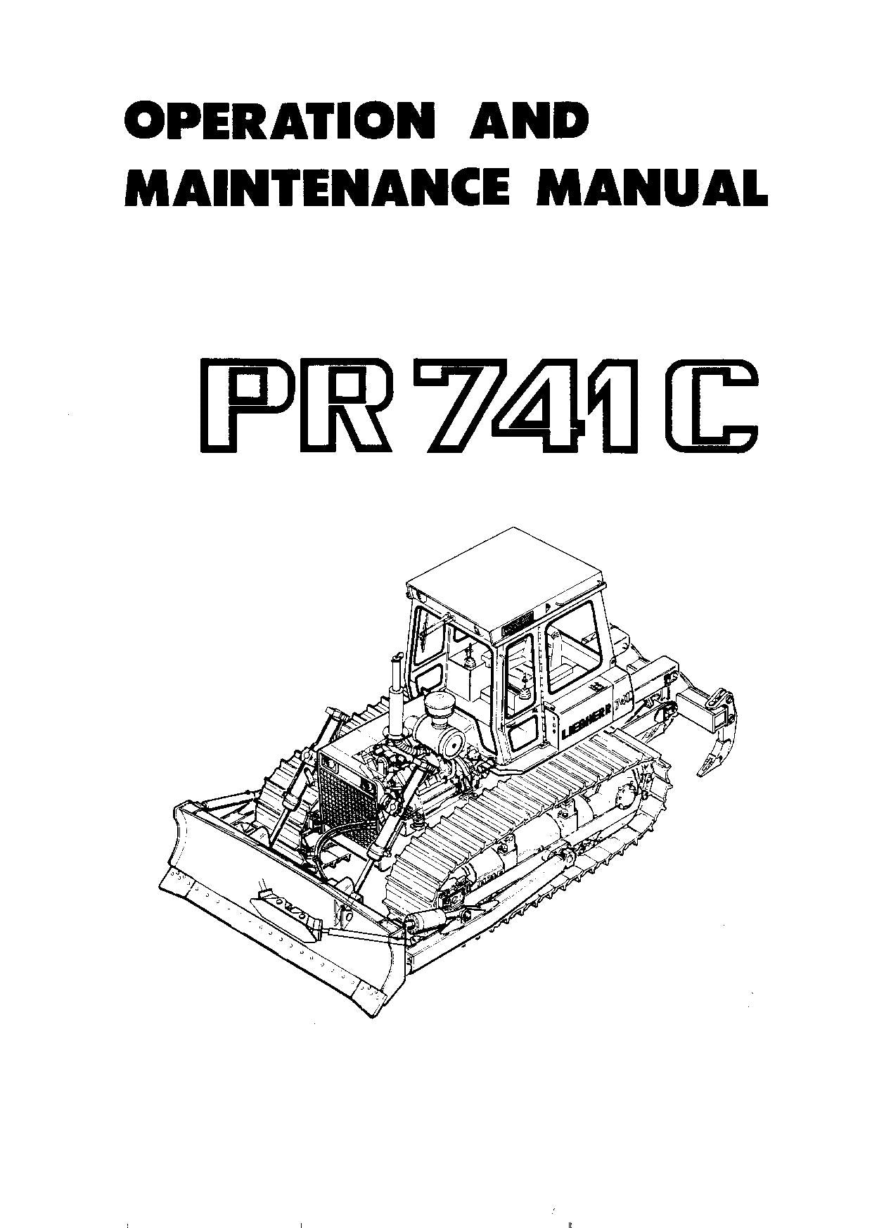 Manuel d'utilisation du bulldozer Liebherr PR741 C