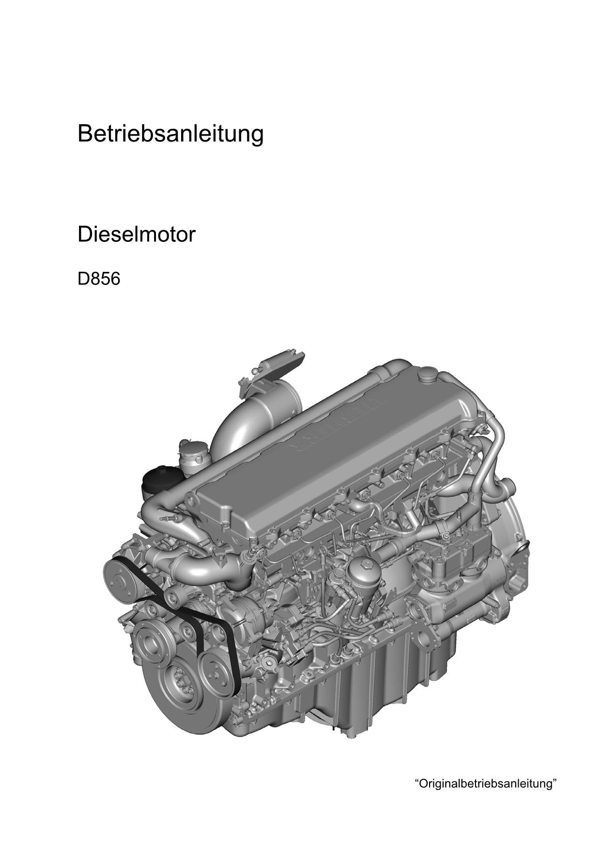 Liebherr D856 A7 SCR Moteur Diesel Manuel d'instructions