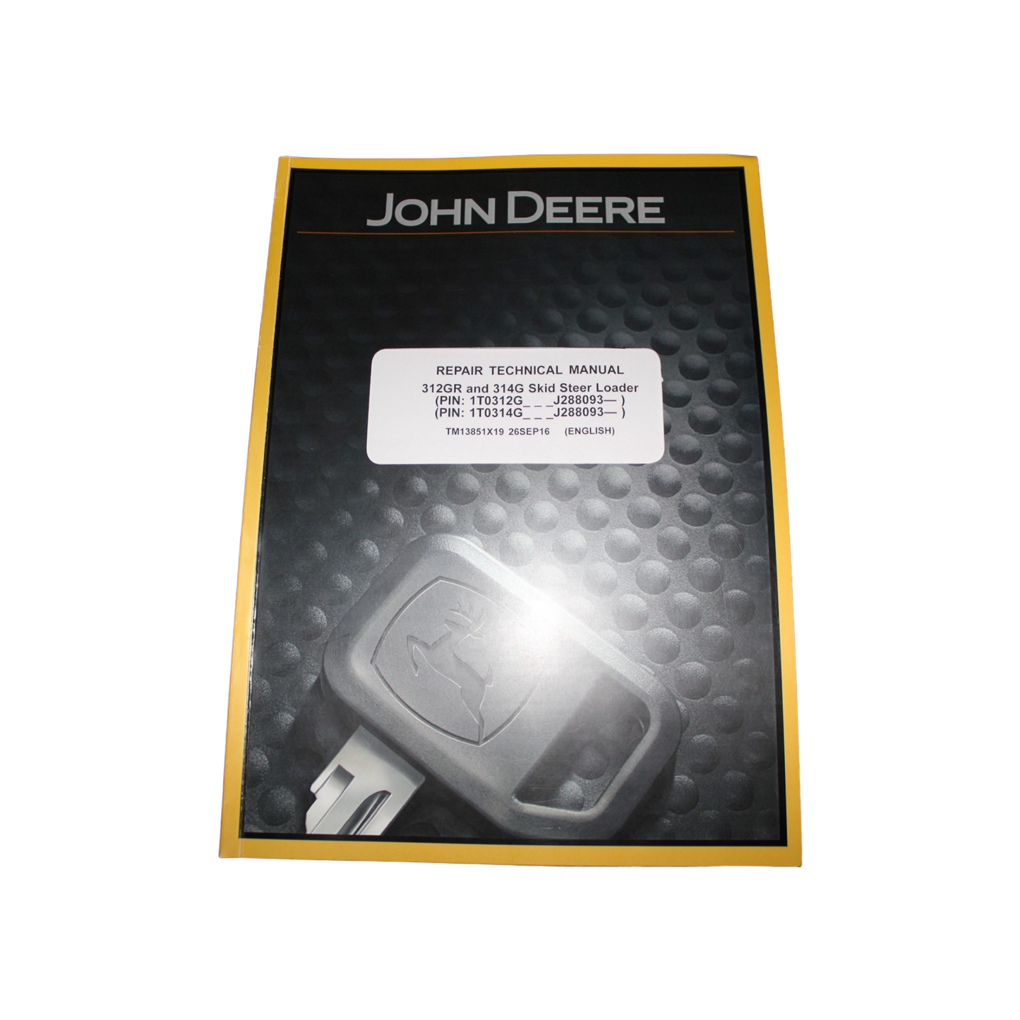 JOHN DEERE 312GR 314GR SKID STEER LOADER REPAIR SERVICE MANUAL