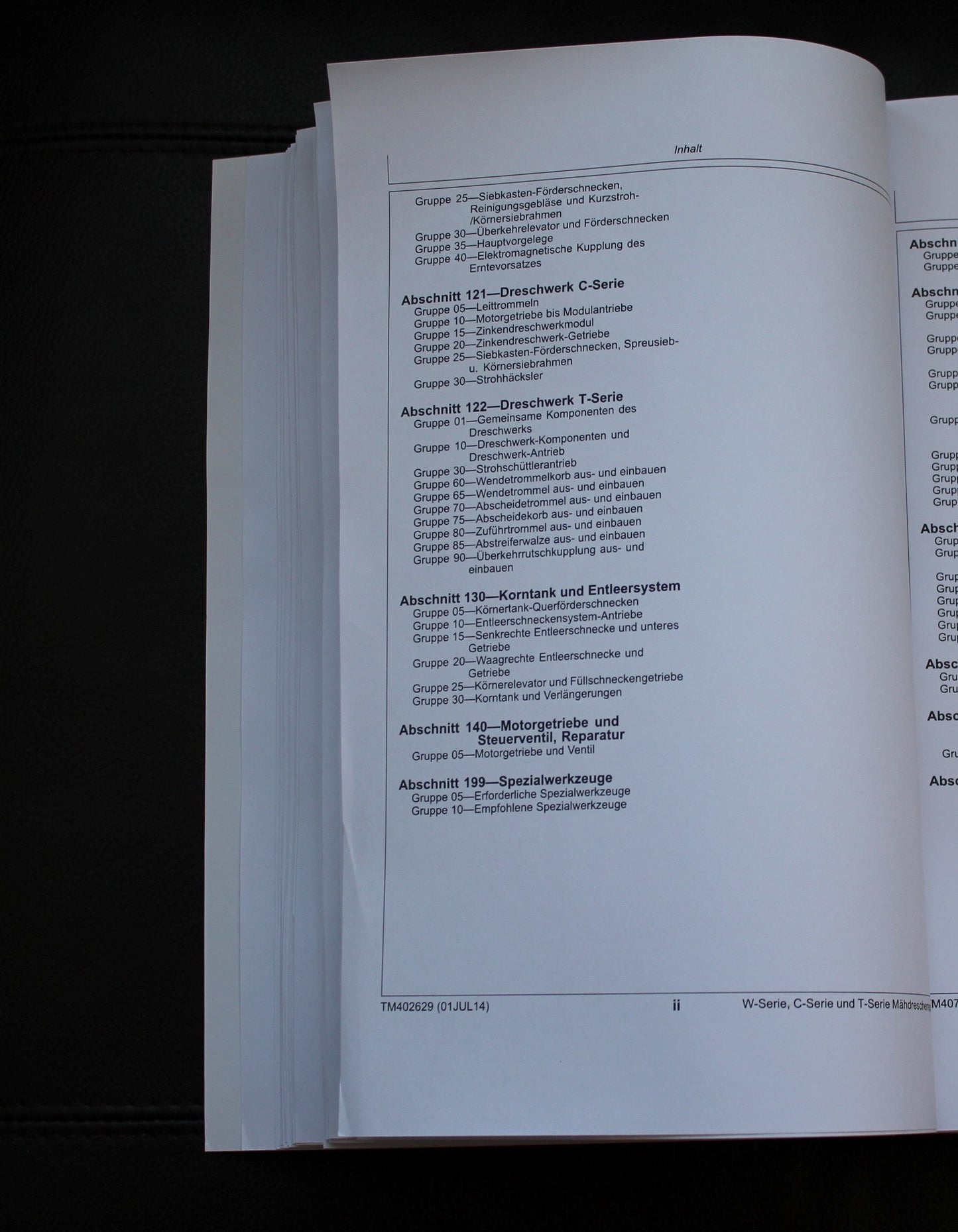 John Deere W550 W650 W660 T550 T660 T670 C670 mähdrescher reparaturhandbuch