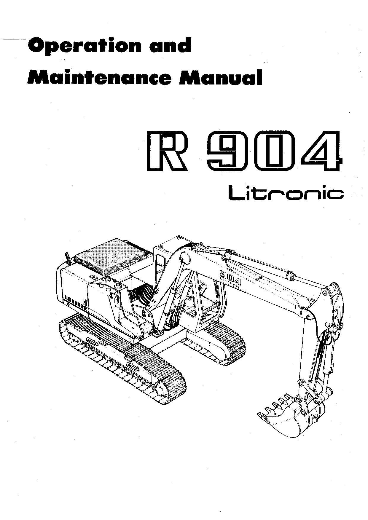 Manuel d'utilisation de la pelle Liebherr R904 Litronic série 6001