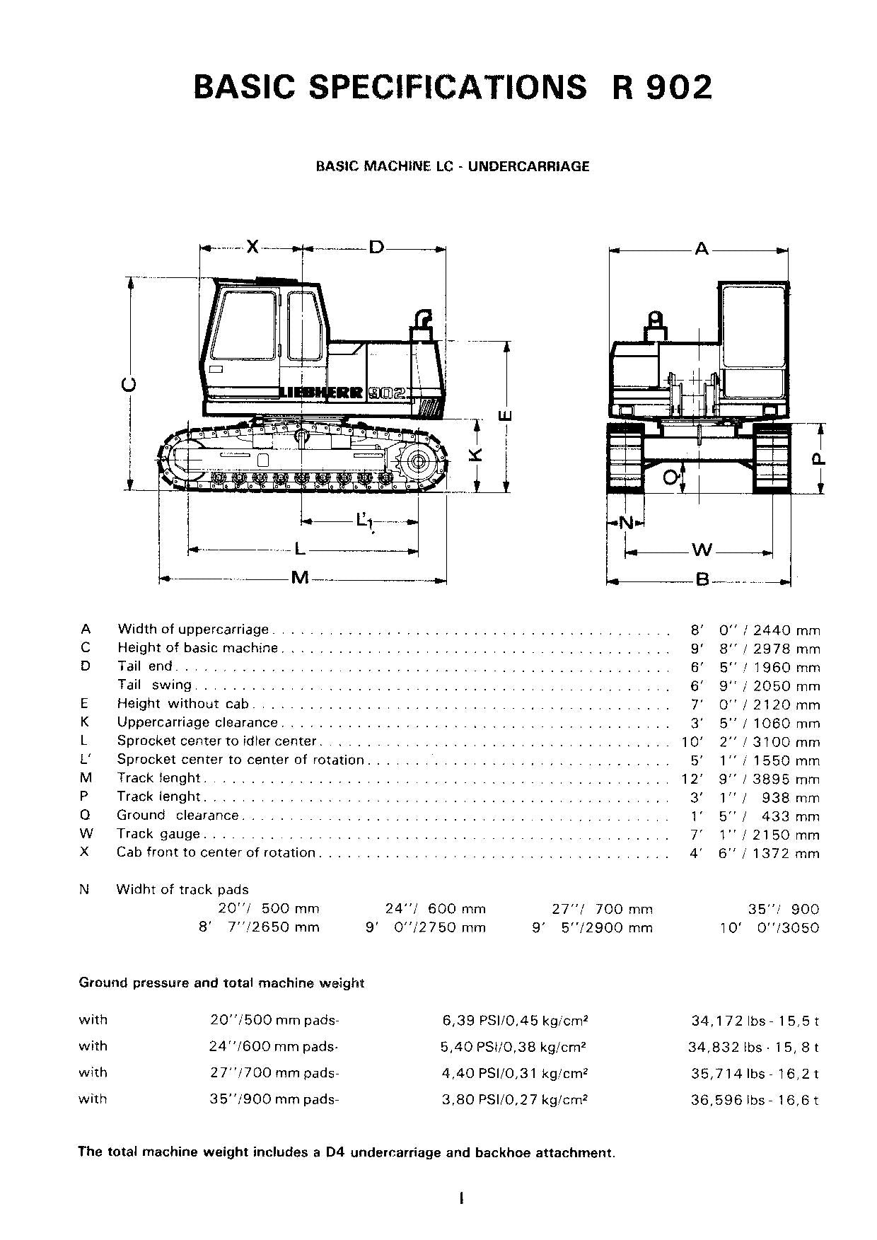 Manuel d'utilisation de la pelle Liebherr R902 série 1000