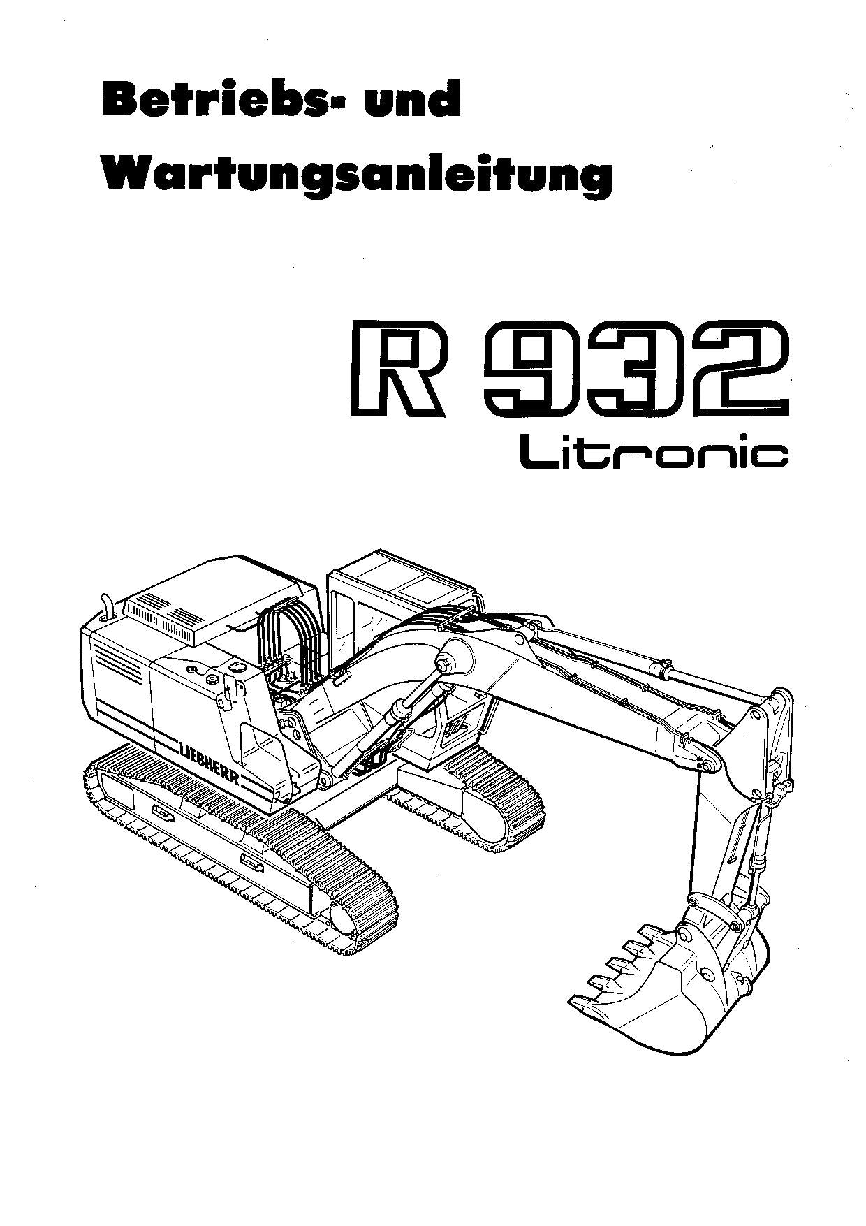 Liebherr R932 Litronic Hydraulikbagger Betriebsanleitung 8502763