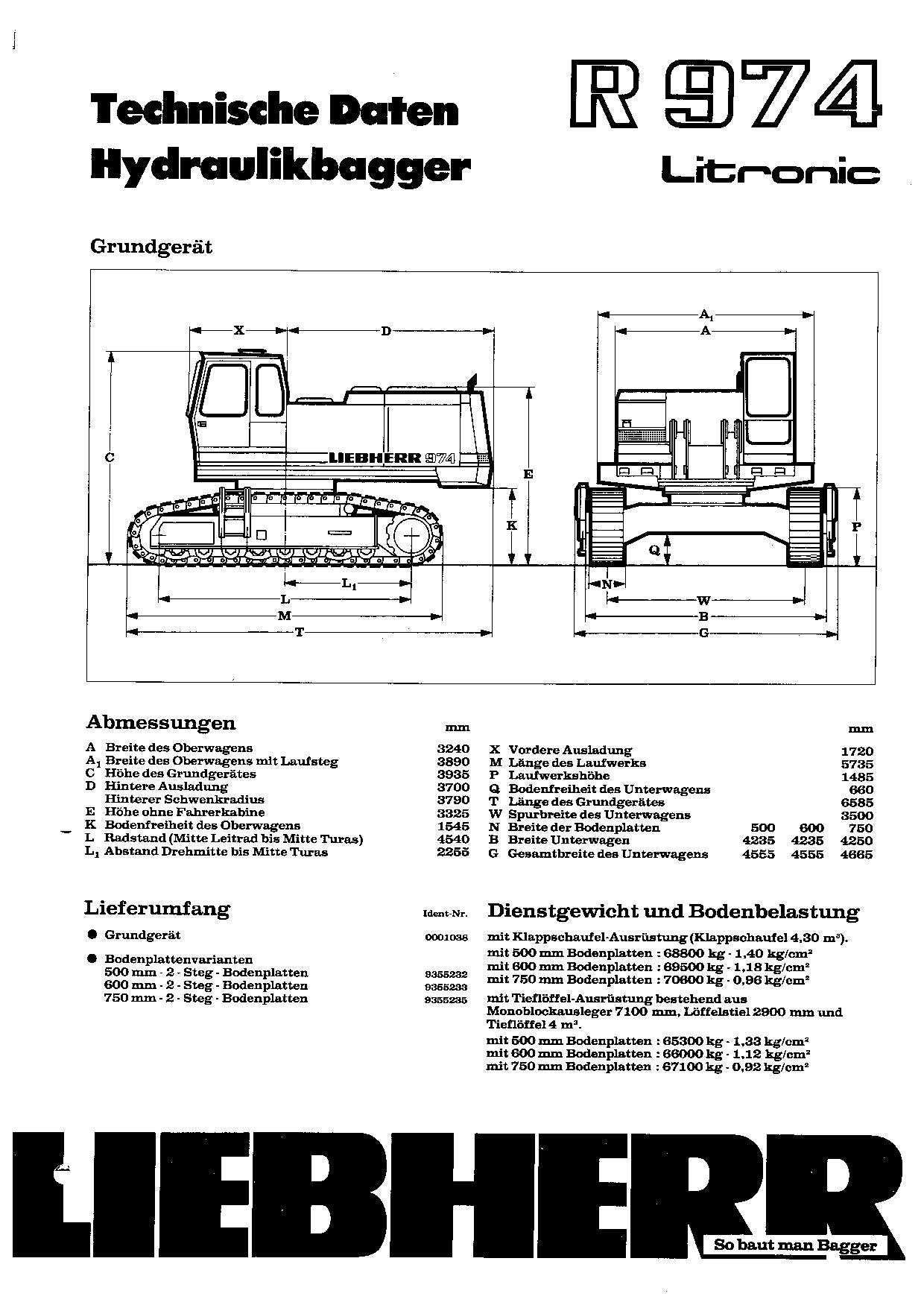 Liebherr R974 B Litronic Hydraulikbagger Betriebsanleitung Wartungsanleitung 344