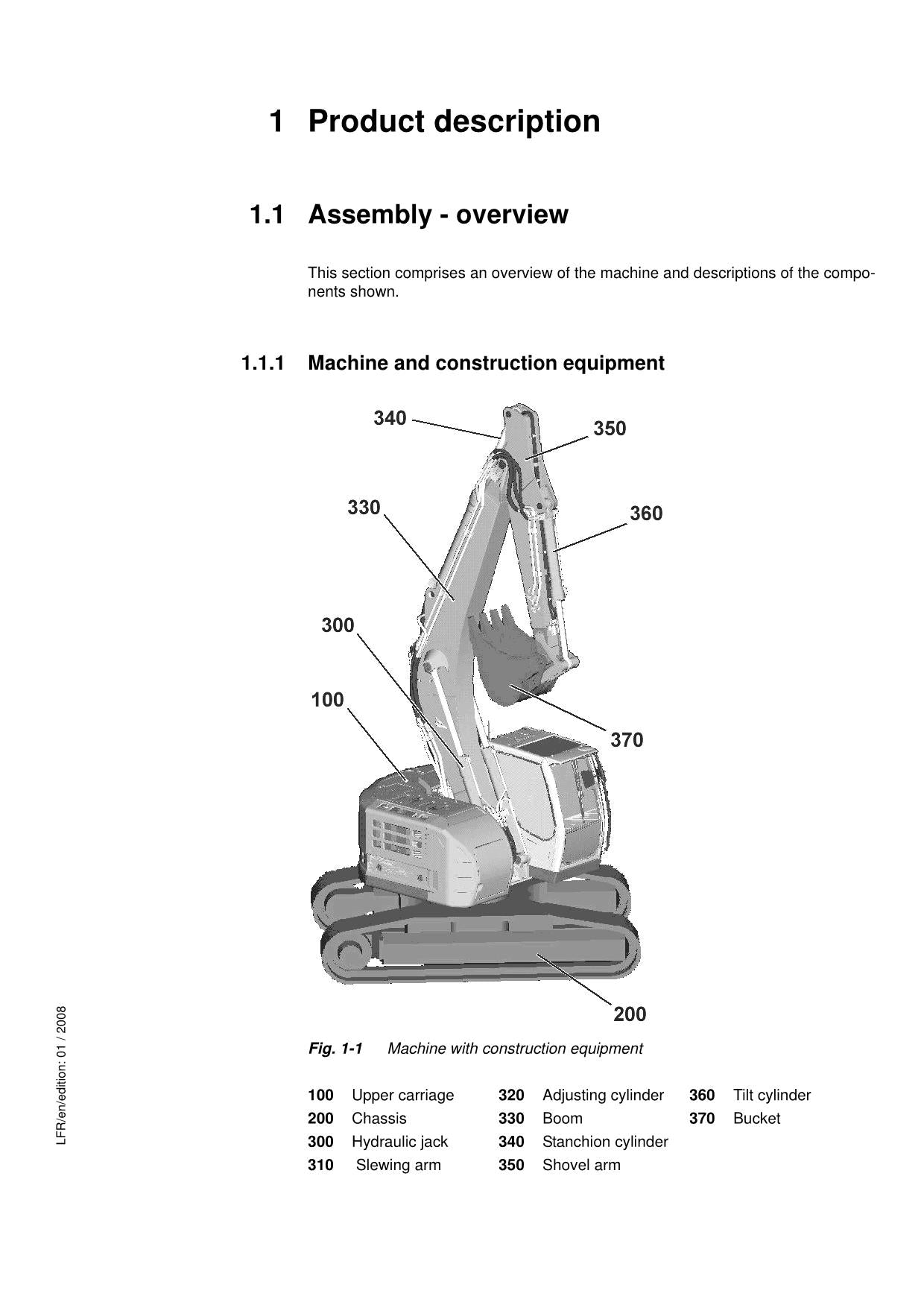 Liebherr R924 Compact Excavator Operators manual