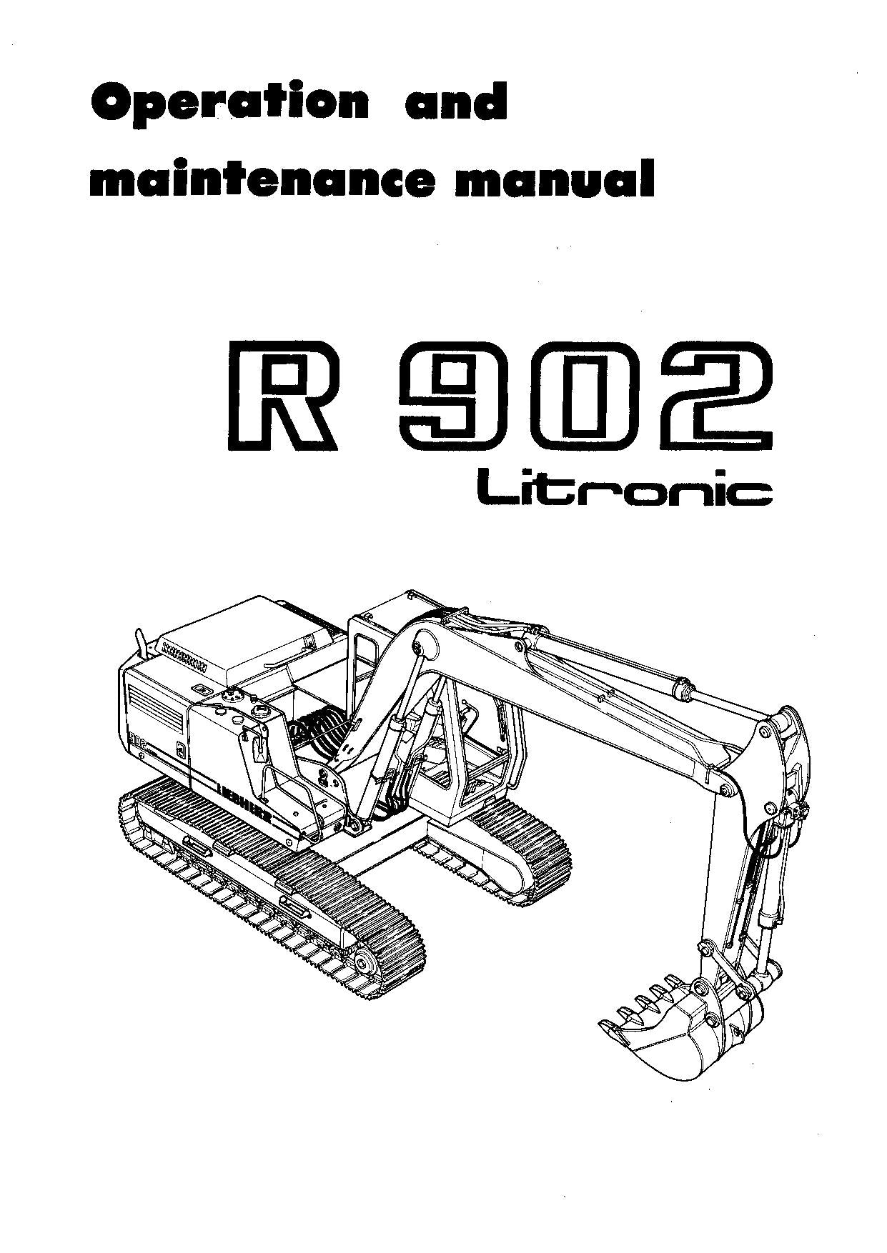 Liebherr R902 Litronic Bagger Bedienungsanleitung Serie 2001