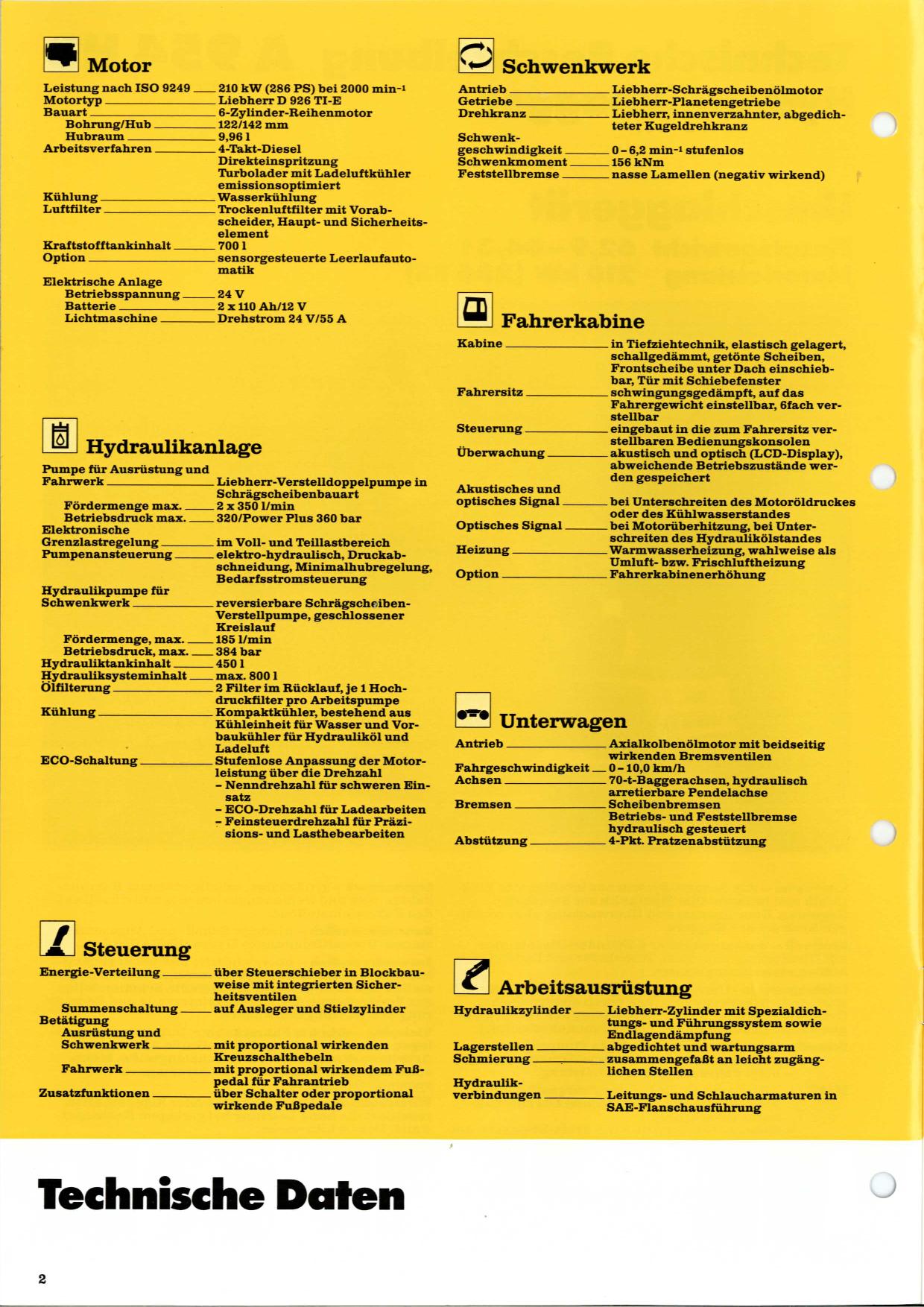 Liebherr A954 LITRONIC Hydraulikbagger Manuel d'instructions