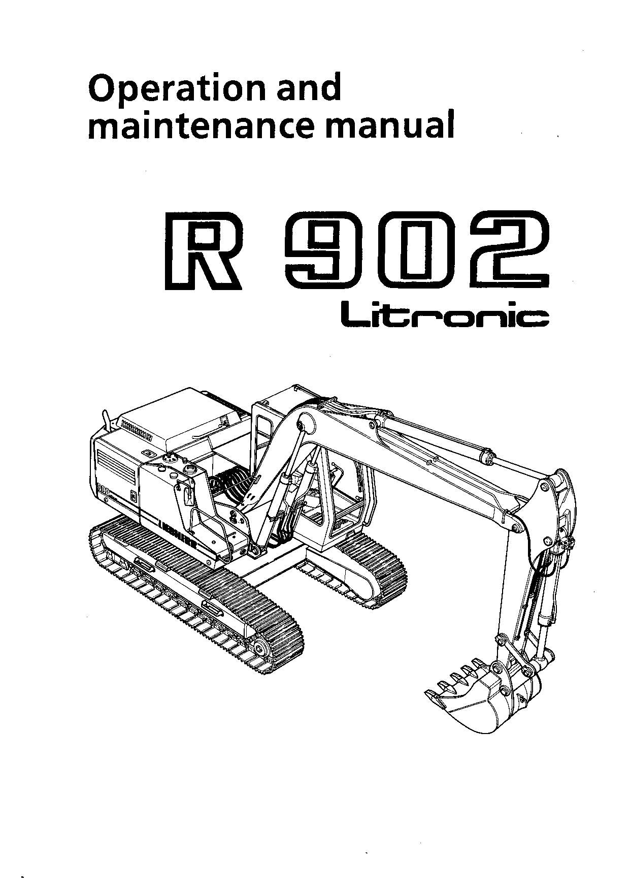 Manuel d'utilisation de la pelle Liebherr R902 Litronic série 100