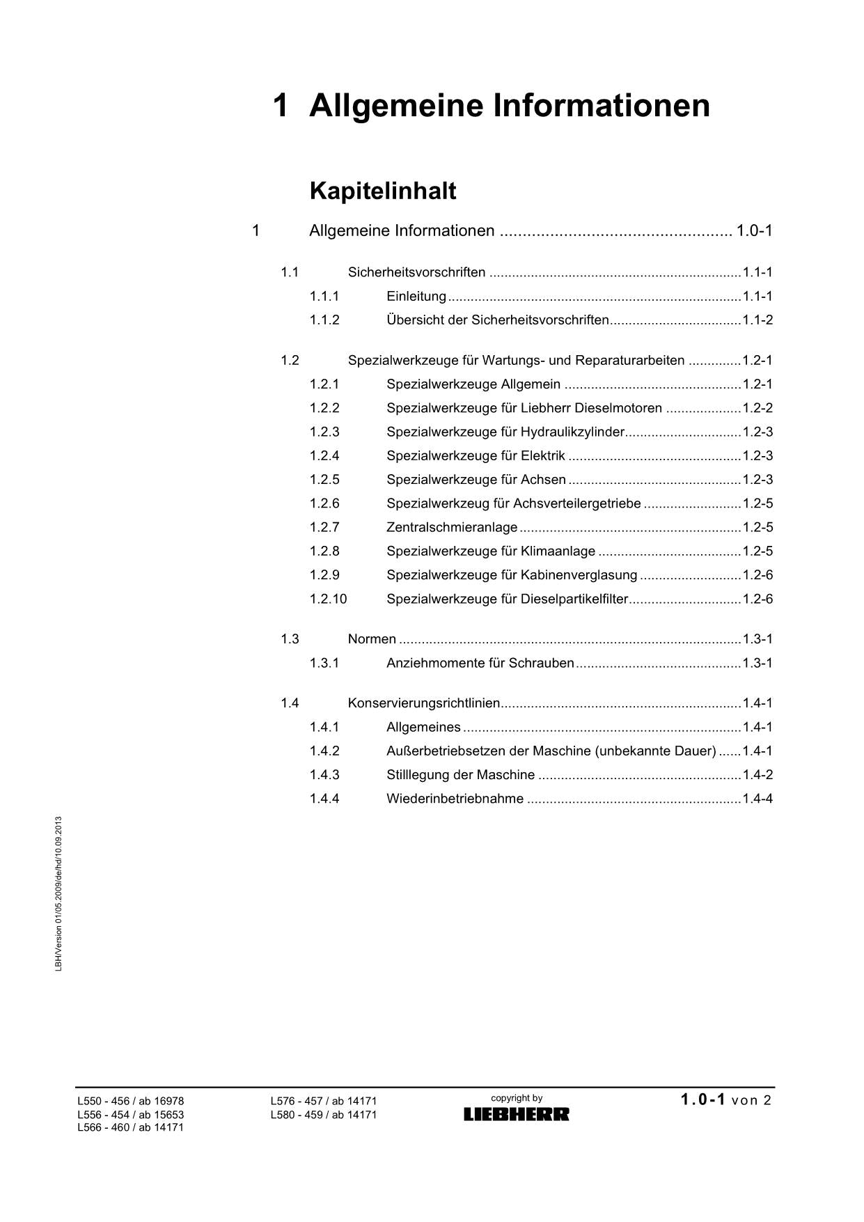 Liebherr L550 L556 L566 L576 L580 2plus2 Radlader Reparaturhandbuch