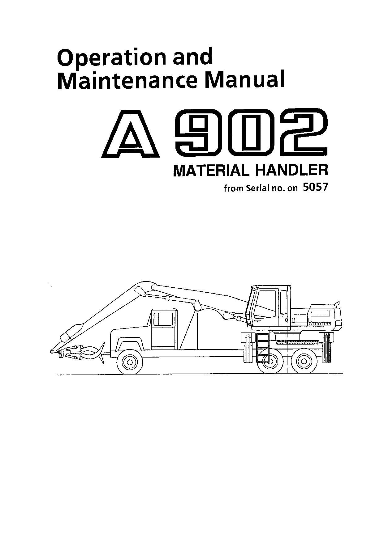 Liebherr A902 Material Handler Bagger Bedienungsanleitung