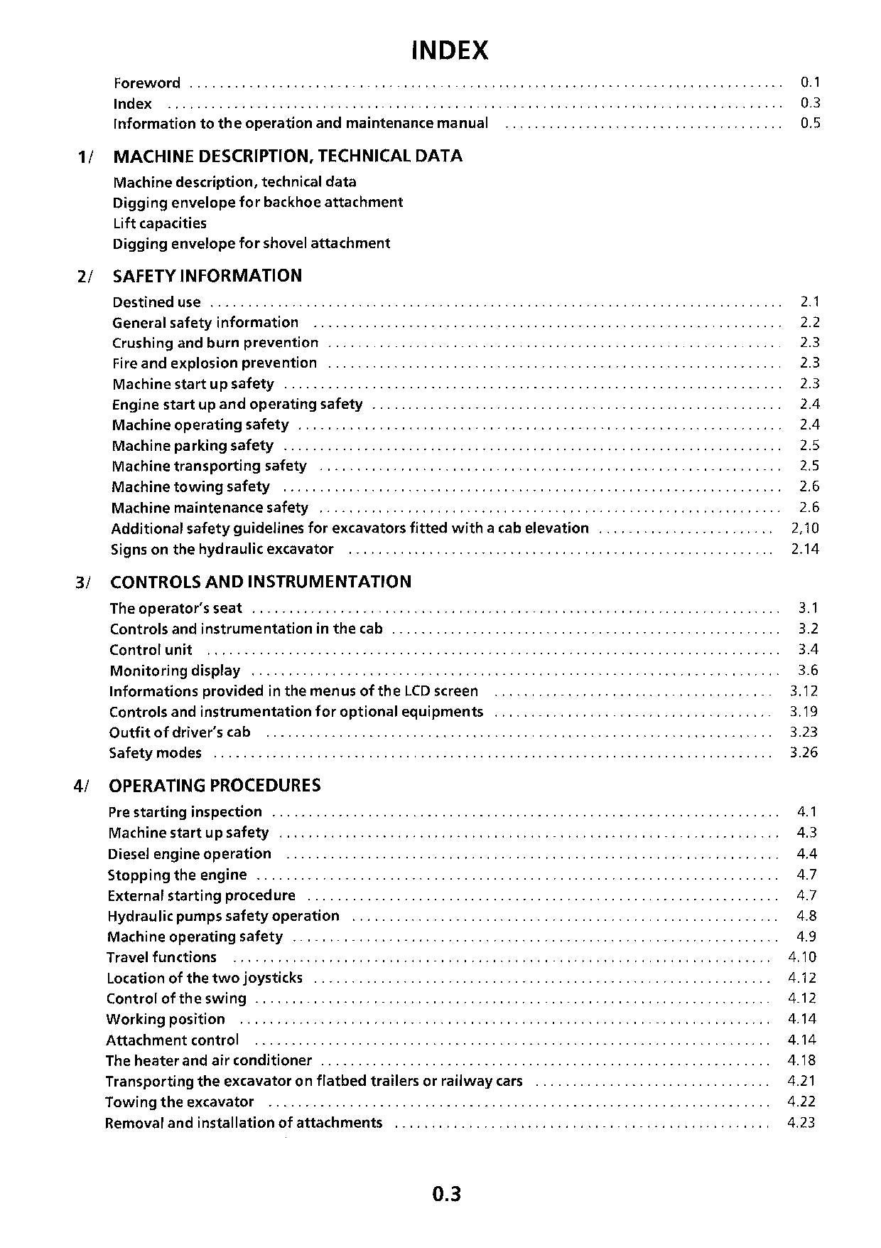 Liebherr R954 B Litronic Excavator Operators manual serial 5259