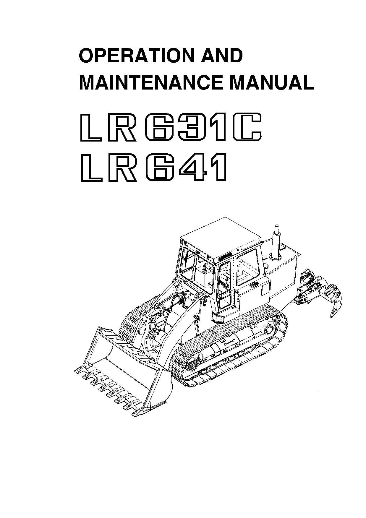 Liebherr LR631 C LR641 CRAWLER LOADER Operators manual