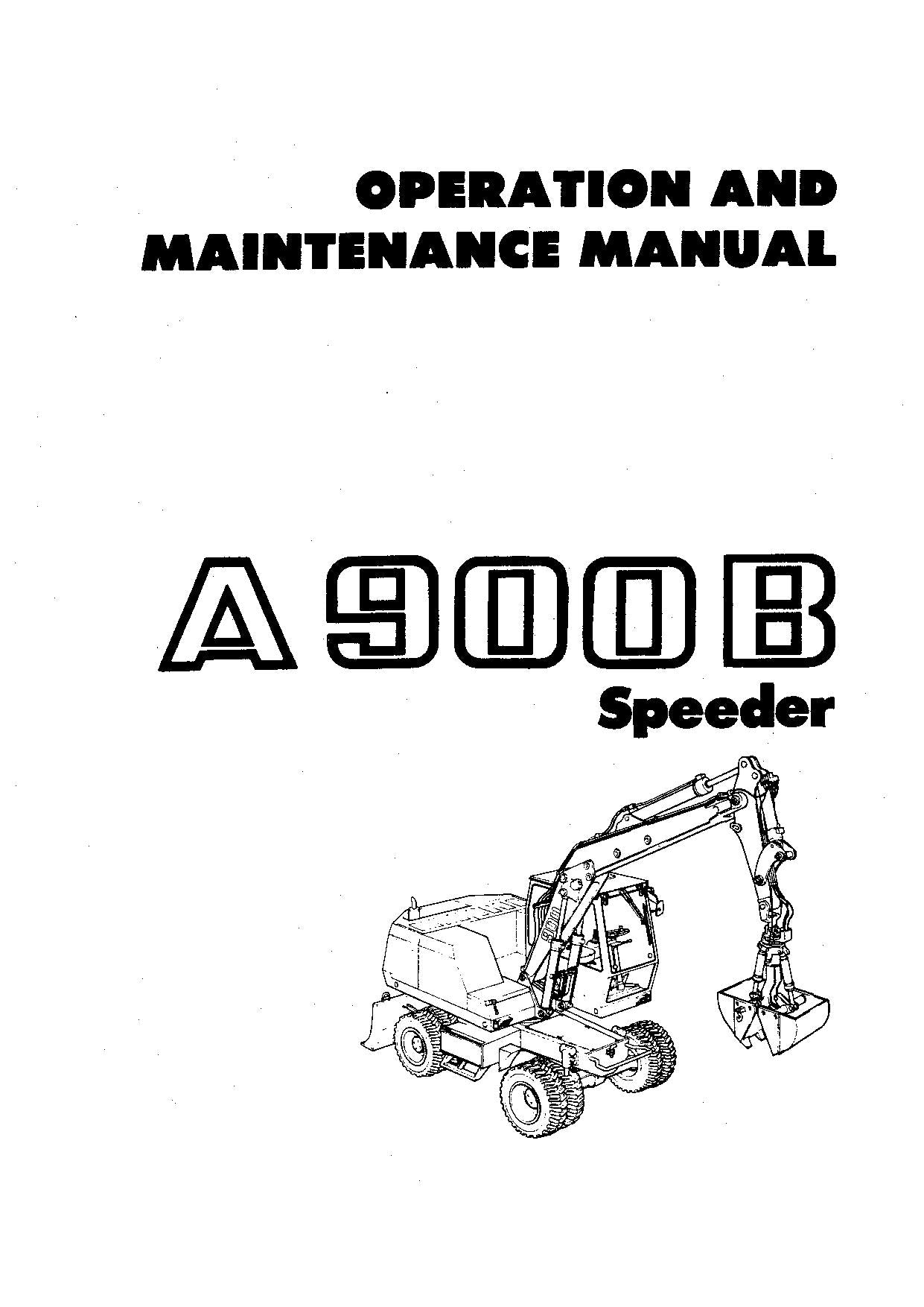 Liebherr A900 B Speeder Bagger Bedienungsanleitung