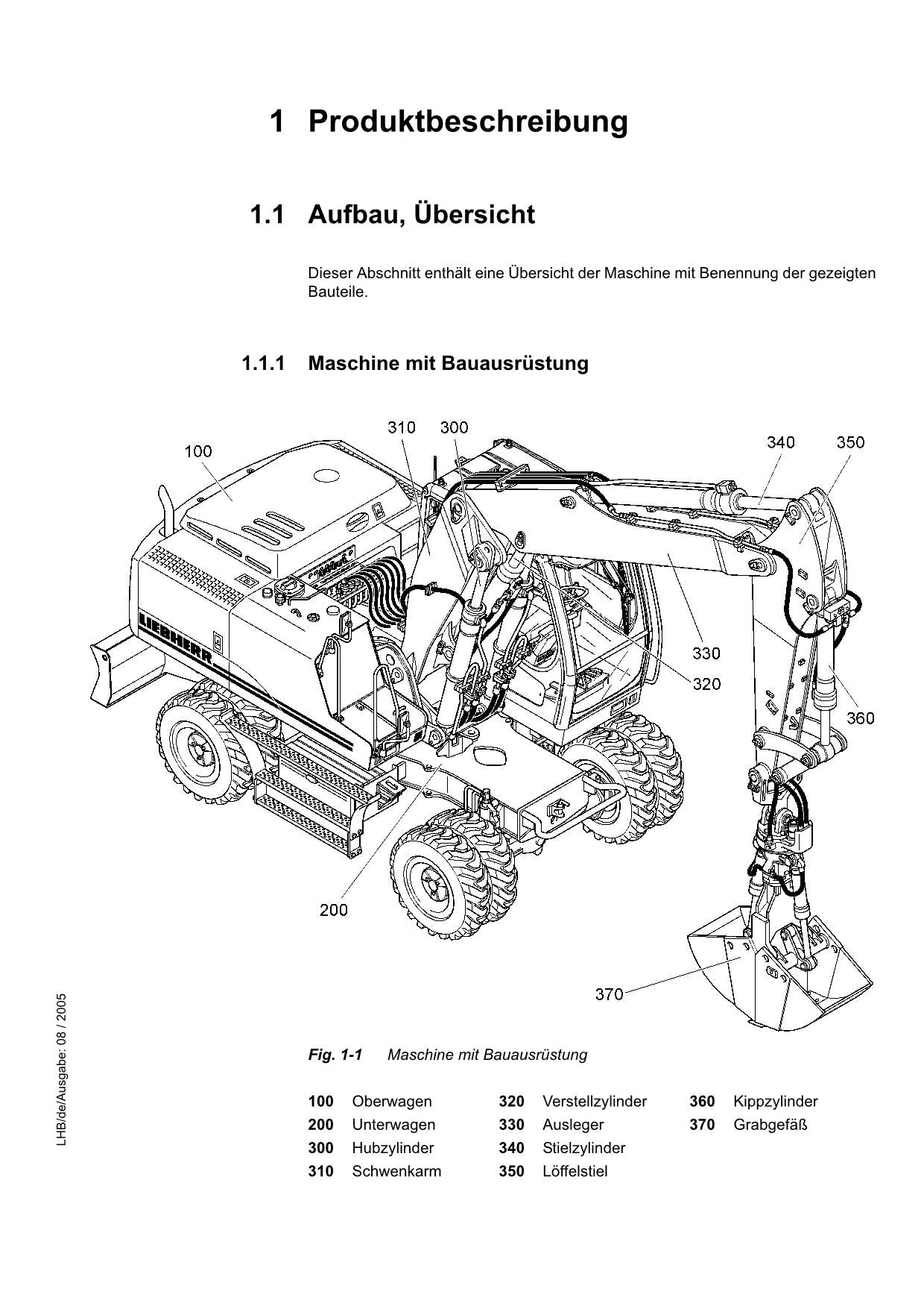 Liebherr A904 C-Litronic Hydraulikbagger Betriebsanleitung ser 720