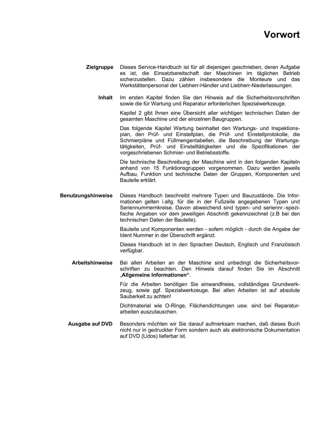 Liebherr L524 L534 L538 Radlader Reparaturhandbuch Werkstatthandbuch