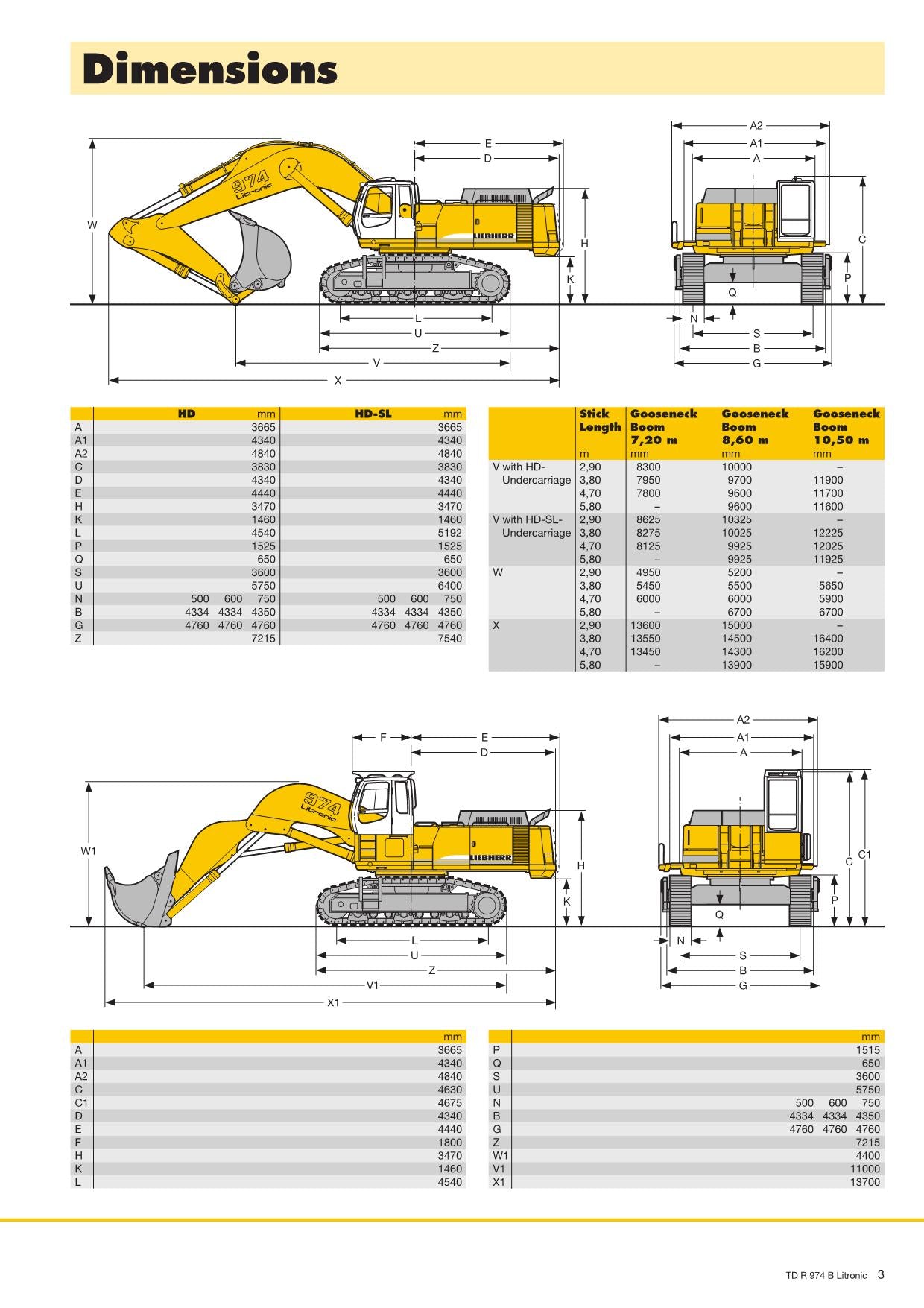 Liebherr R974 B Litronic Bagger Bedienungsanleitung