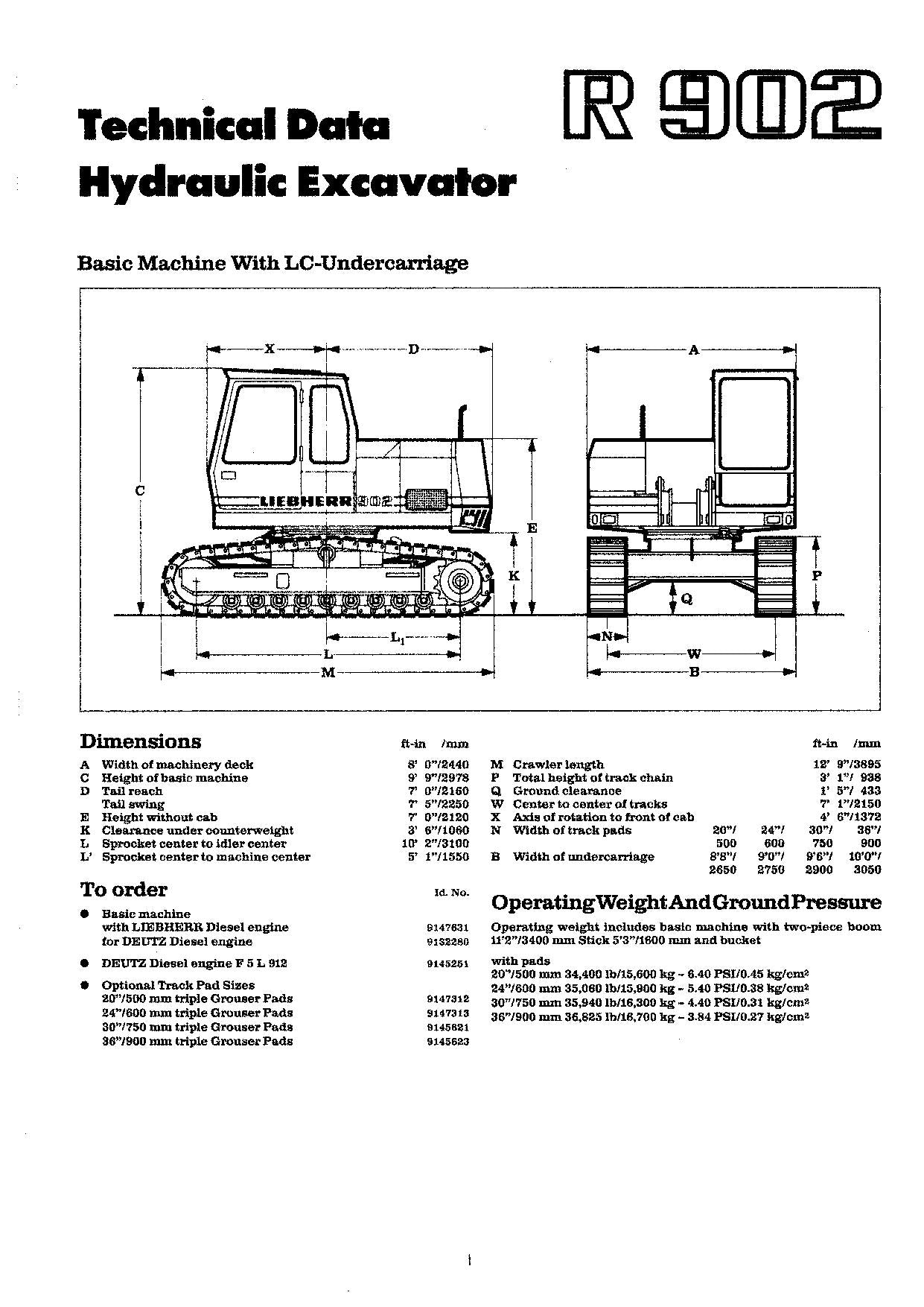 Manuel d'utilisation de la pelle Liebherr R902 série 2600