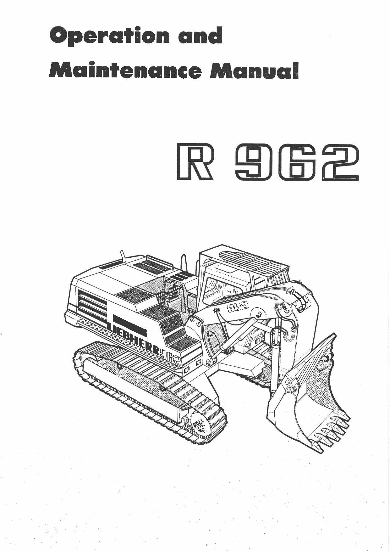 Manuel d'utilisation de la pelle Liebherr R962